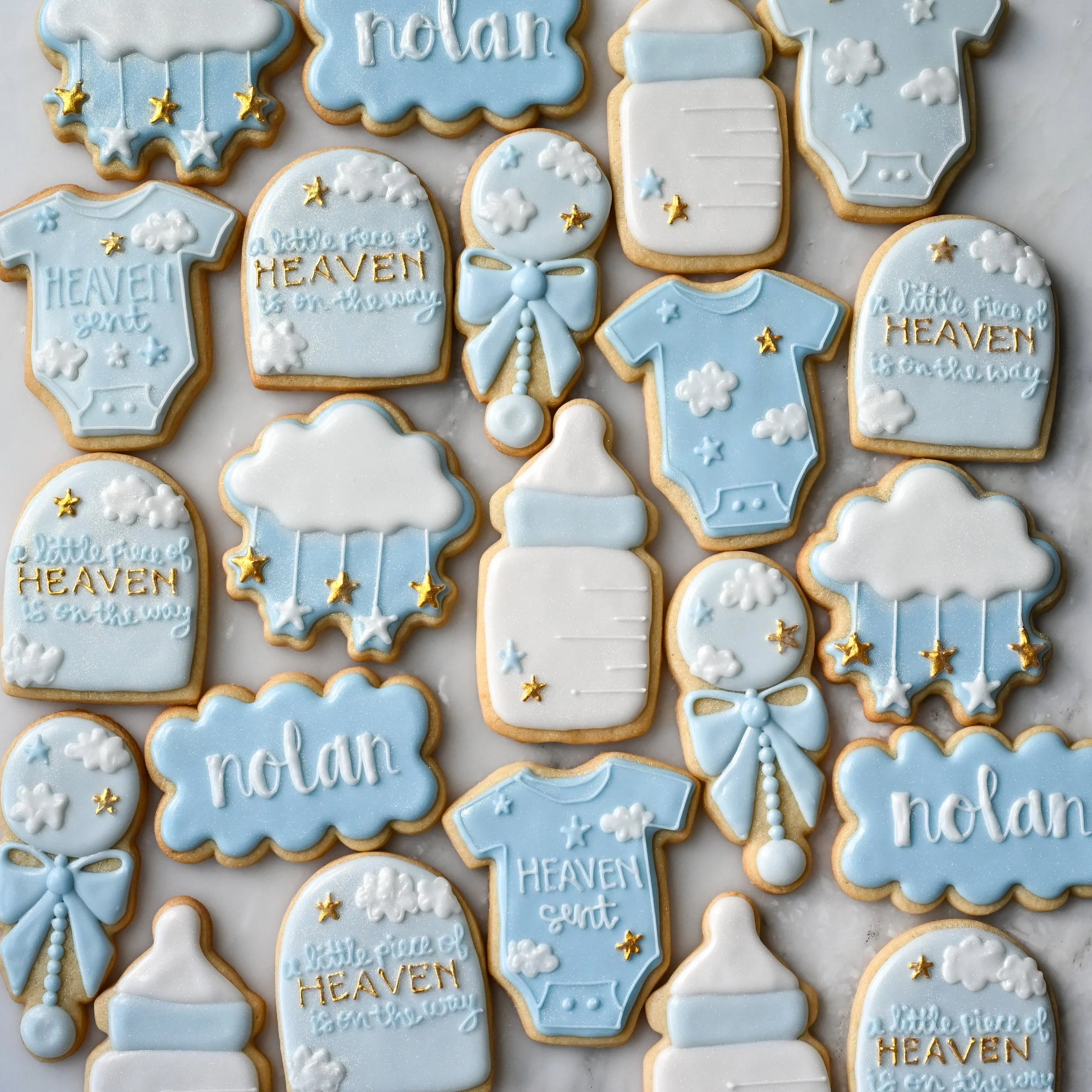 Baby shower custom cookies