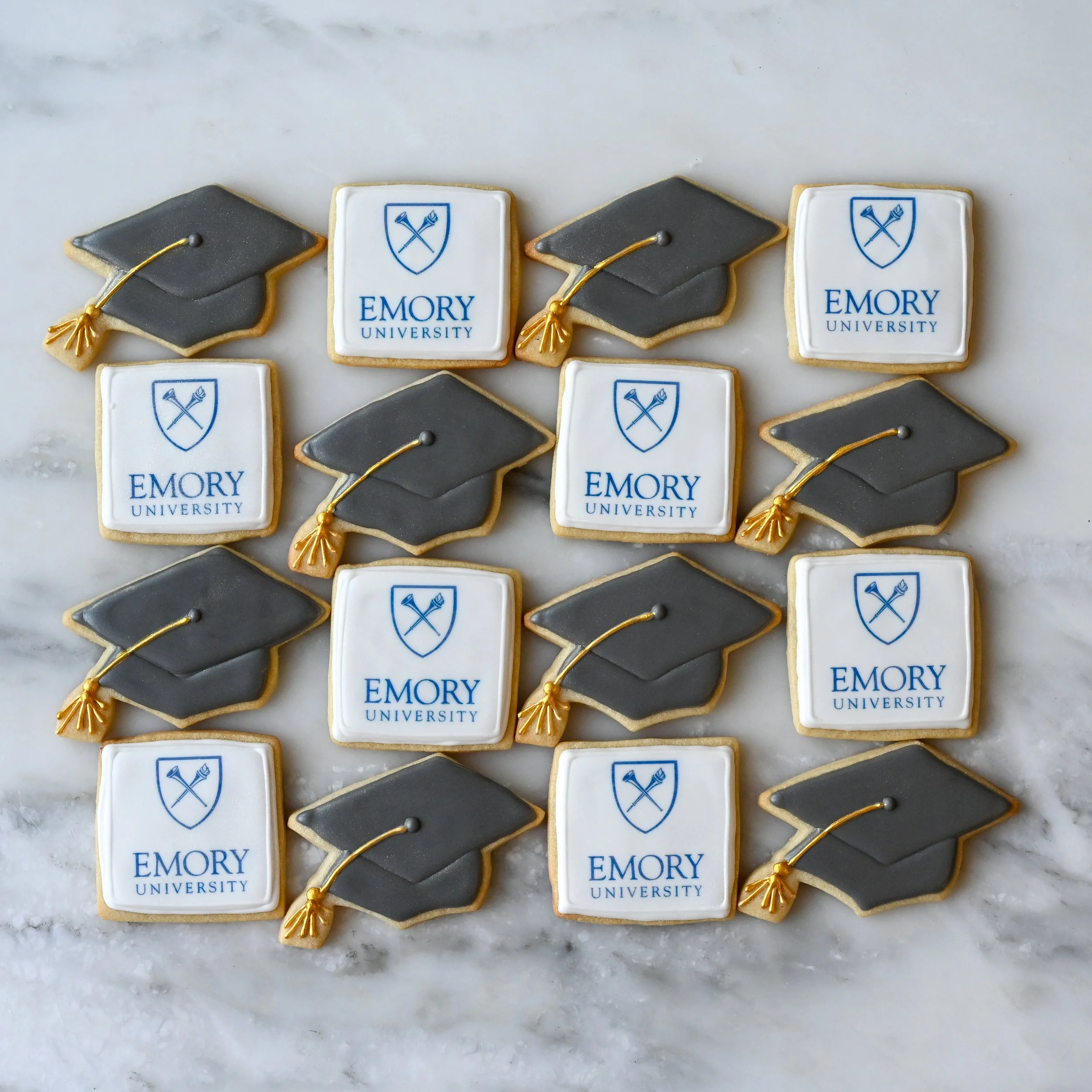 Emory Graduation Logo Cookies