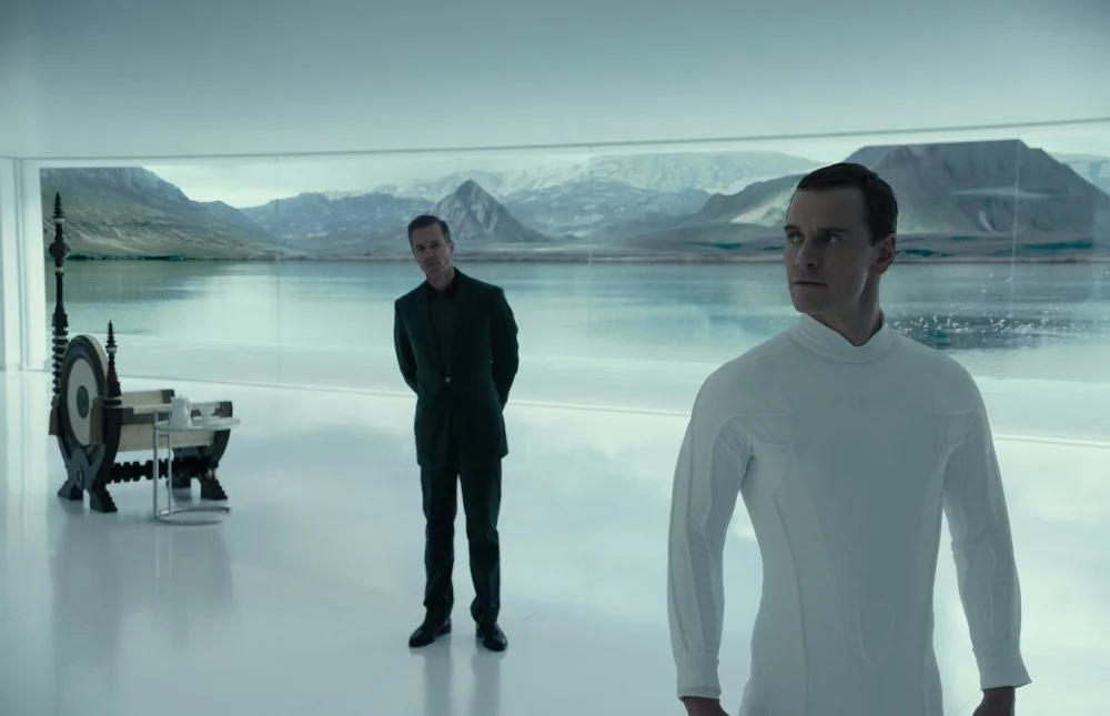 Guy Pearce and Michael Fassbender in Alien: Covenant