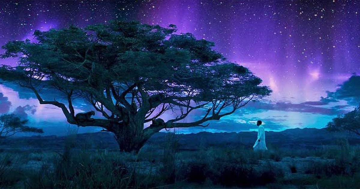 Chadwick Boseman as T’Challa, experiencing a spiritual event on the ancestral plain
