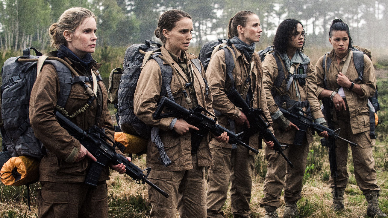 From left to right: Jennifer Jason Leigh, Natalie Portman, Tuva Novotny, Tessa Thompson, and Gina Rodriguez
