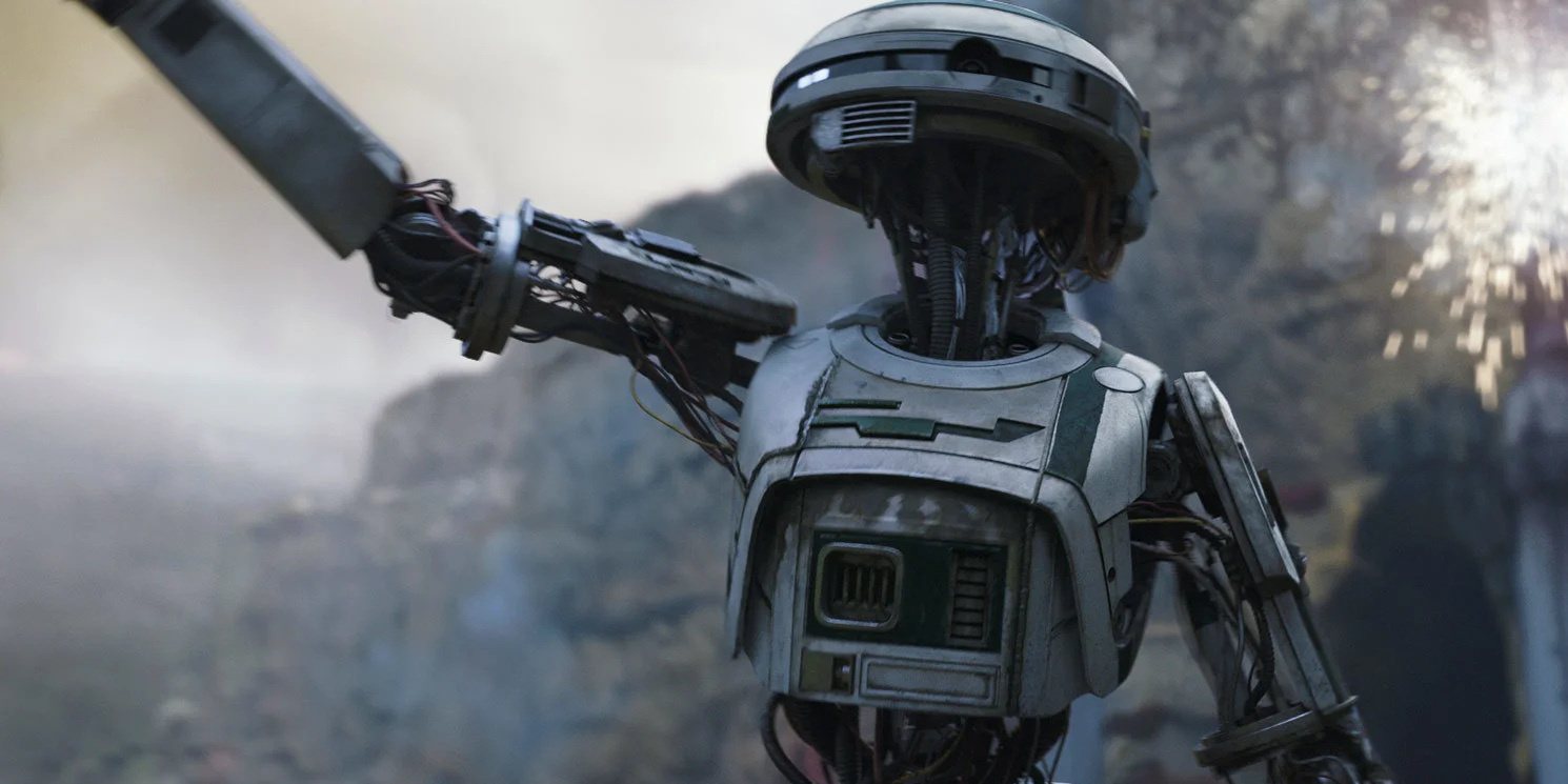 Phoebe Waller-Bridge as L3-37 in Solo: A Star Wars Story