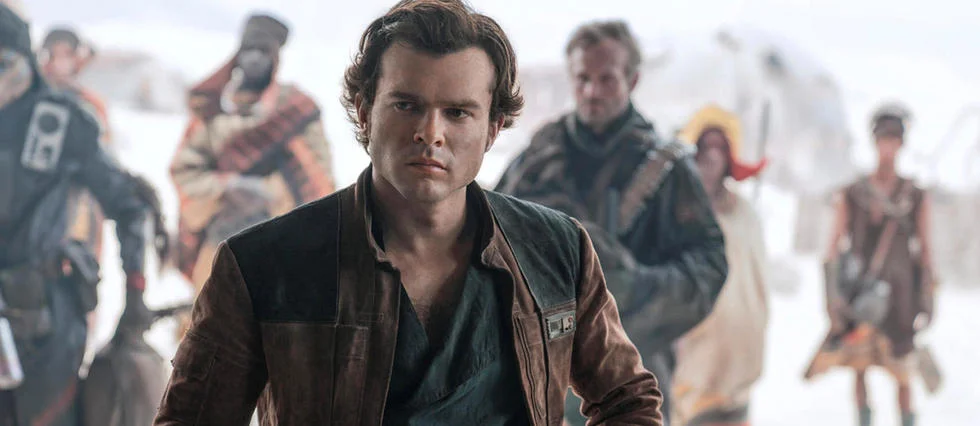 Alden Ehrenreich as Han Solo in Solo: A Star Wars Story