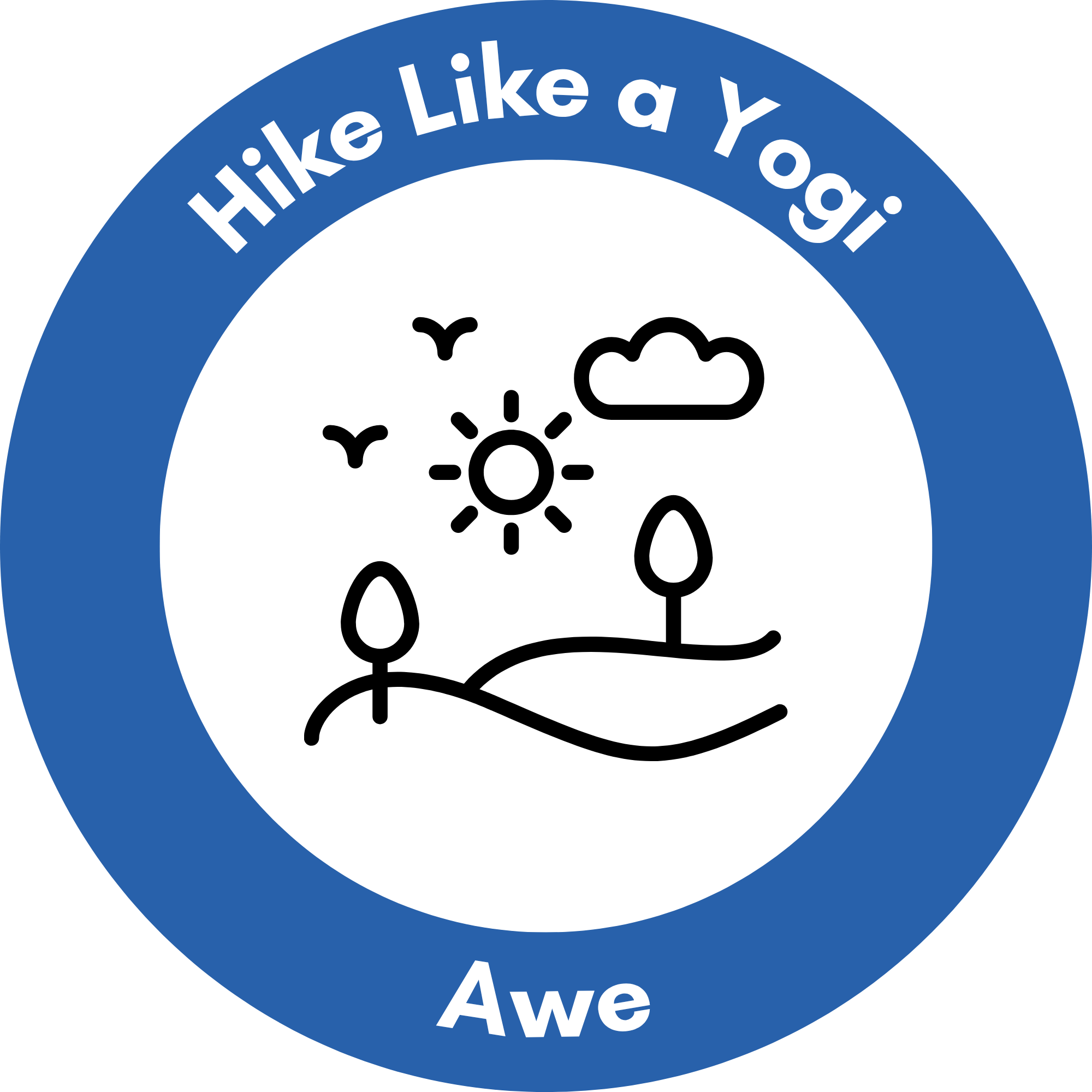 Hike Like a Yogi Awe Badge, by Radiant Wellness Solutions