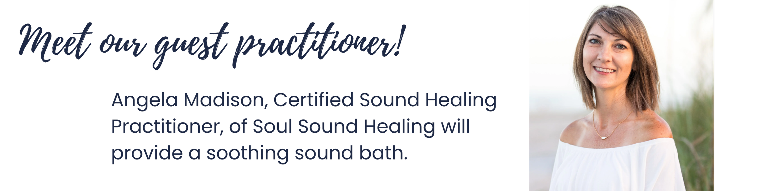 Angela Madison, Certified Sound Healing Practitioner of Soul Sound Healing will provide a soothing sound bath at the Yoga + Nature Retreat.