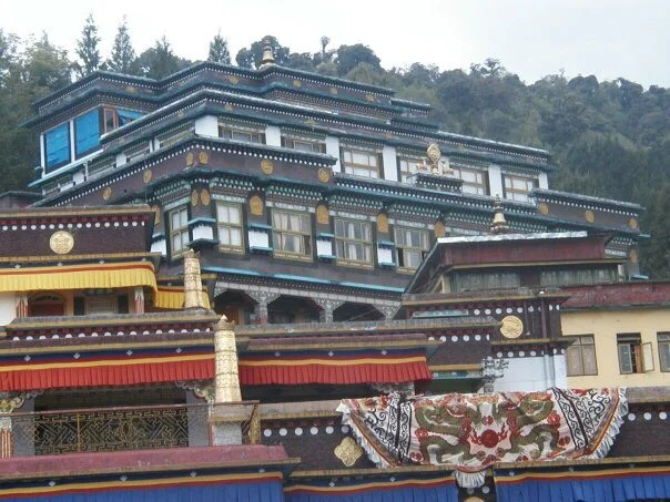 A remote monastery high up in the Himalayas.