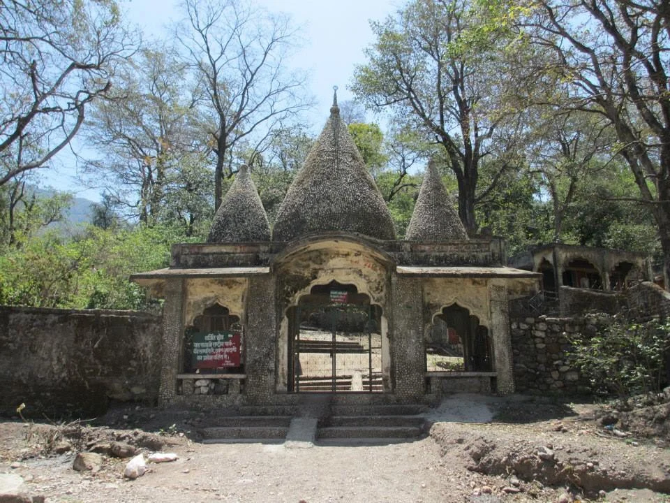 The main entrance to the “Beatles Ashram” in Rishikesh, India. Also known as the Maharishi Mahesh Yogi Ashram.