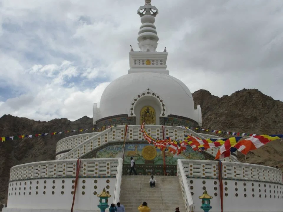 A Buddhist stupa above Leh, Ladakh.