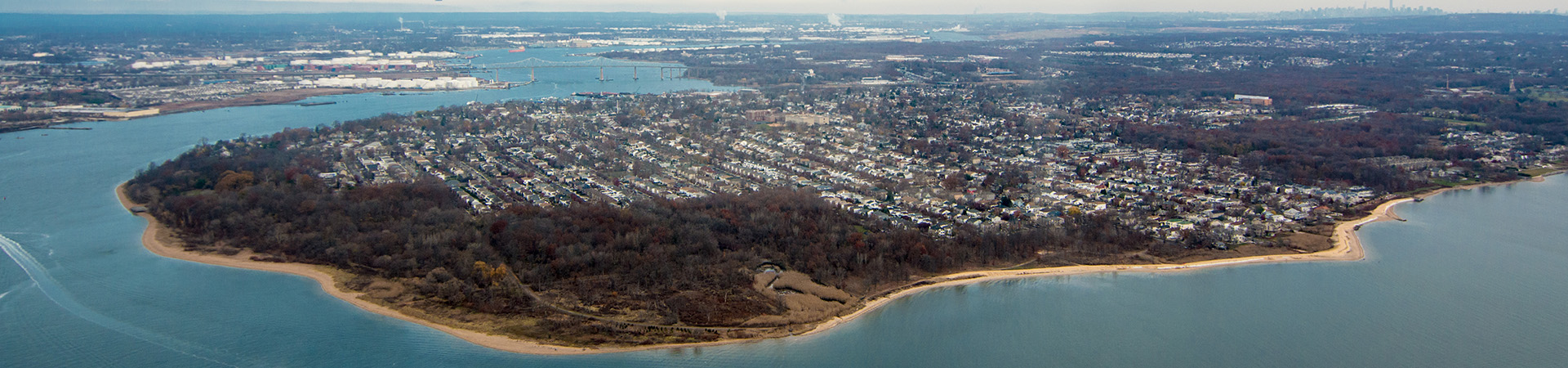  Aerial views of the south shore of Staten Island 