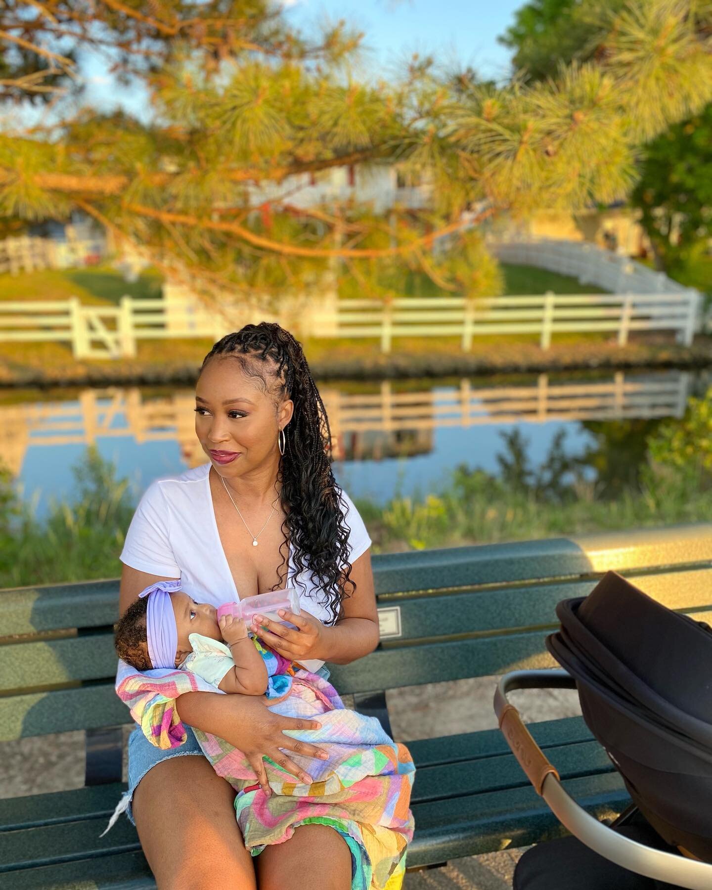 Sunsets and fresh air with my little love 🌅🥰Happy 2 months my sweet baby💕🌳