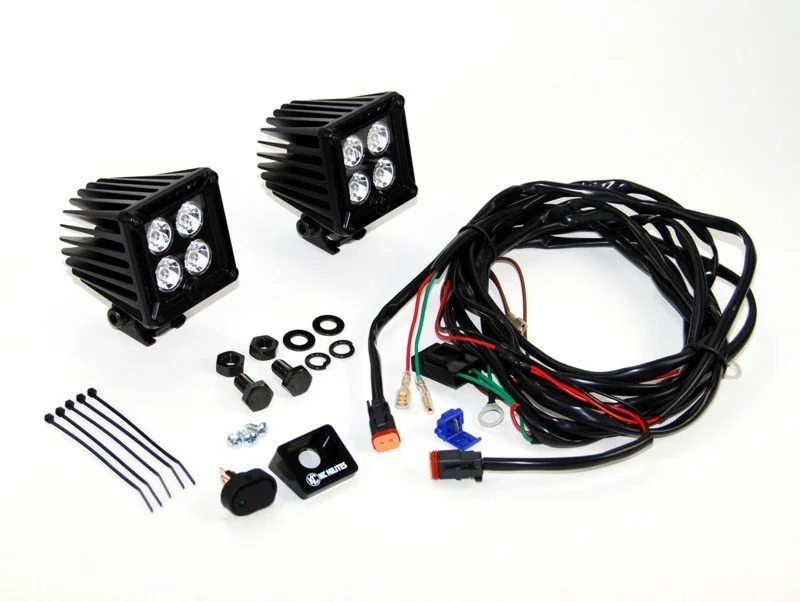 KC LIGHTS: 3" LZR LED CUBE PAIR PACK SYSTEM - BLACK