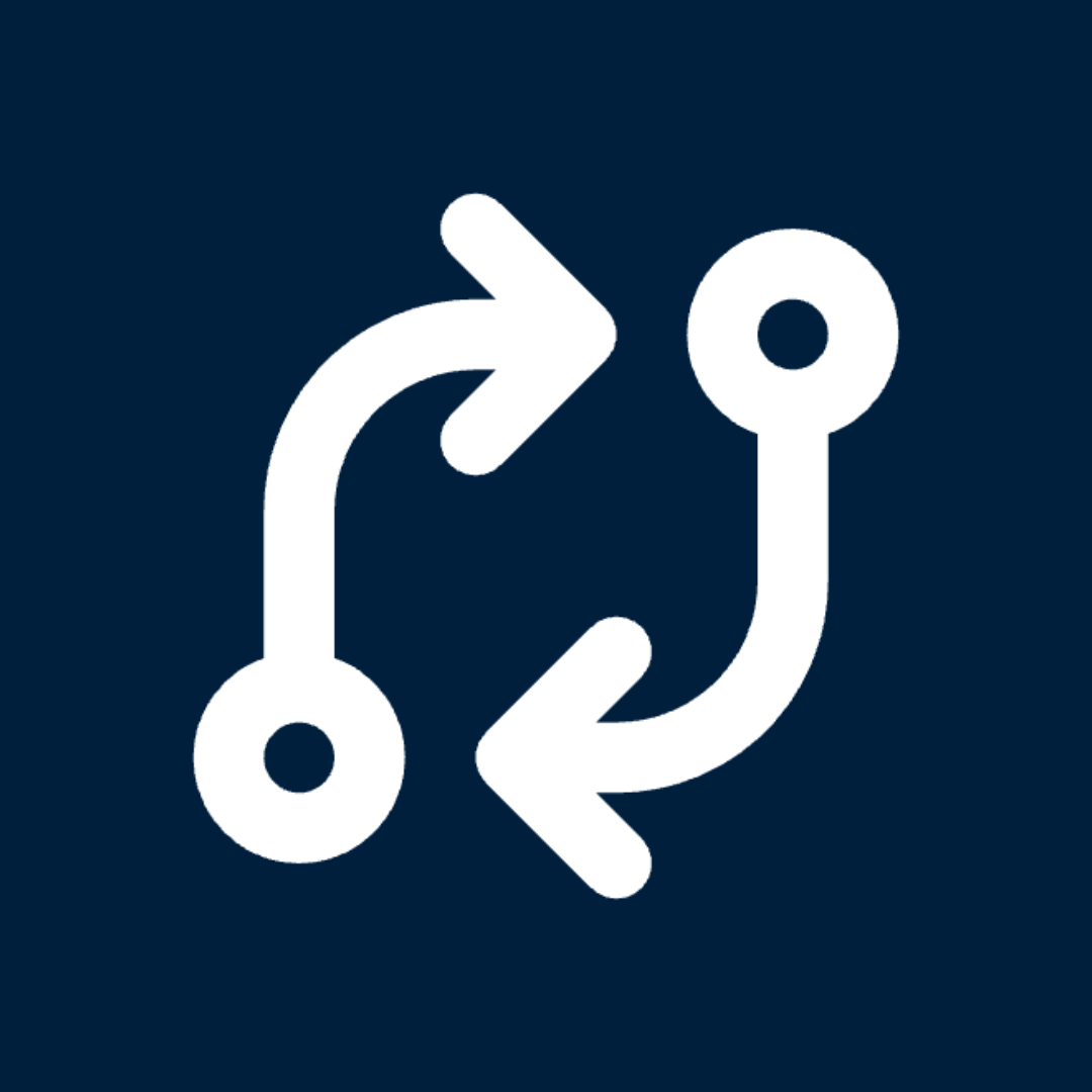 Icon of four arrows forming a continuous loop, pointing in different directions
