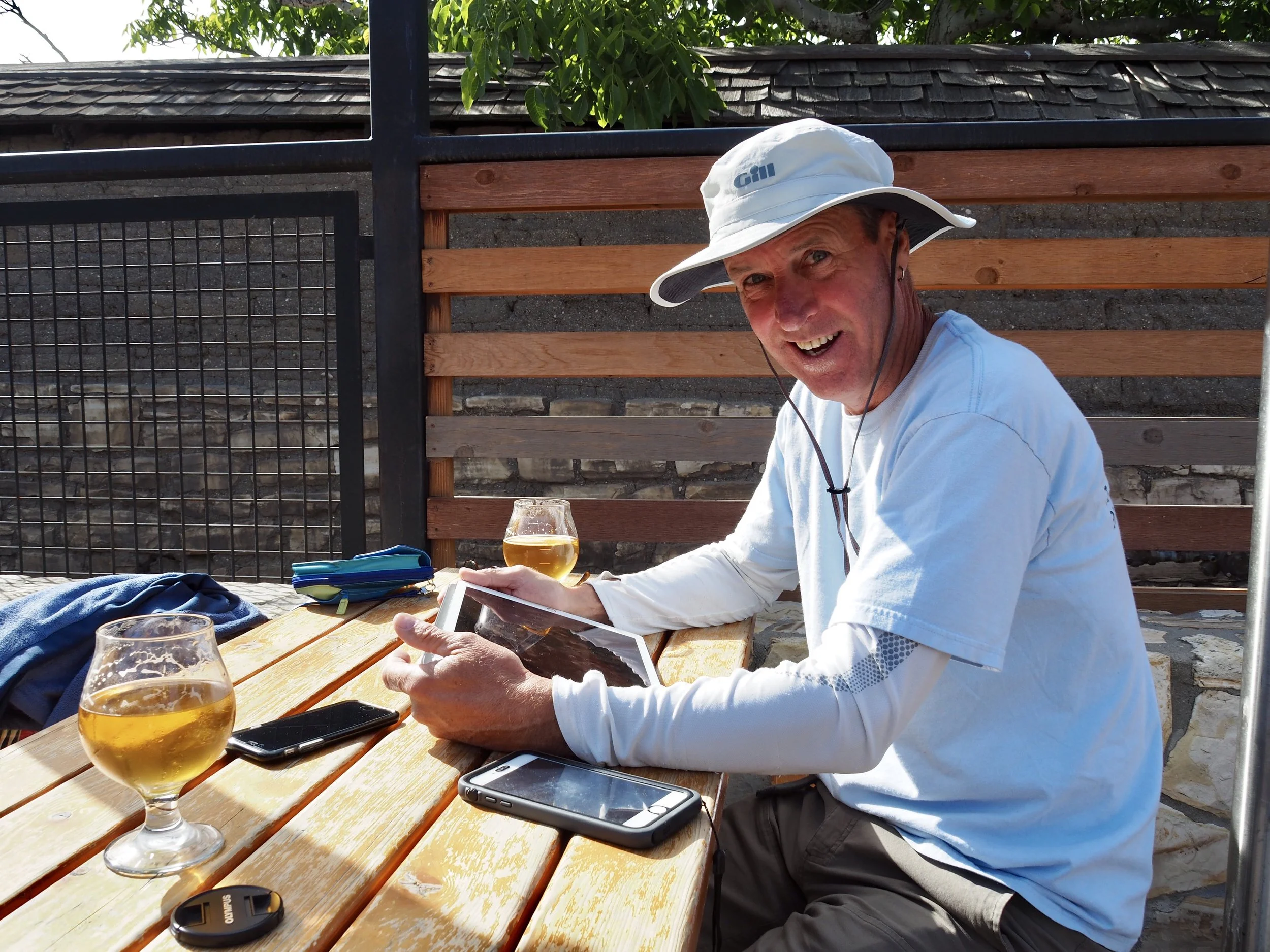 Planning the next passage at Fieldwork Brewery