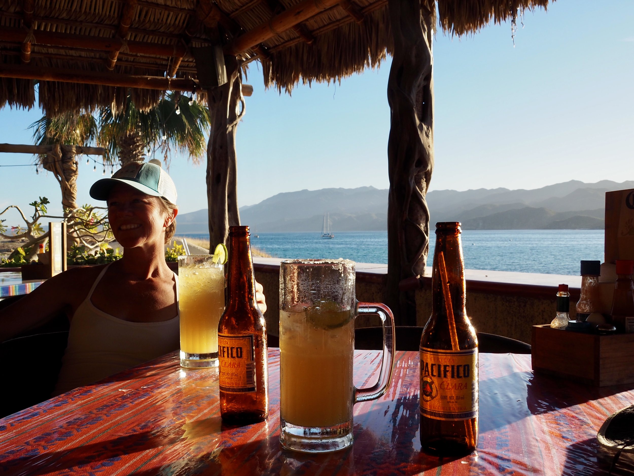 The remote anchorage of Bahia de Los Muertos with its one little beachside restaurant