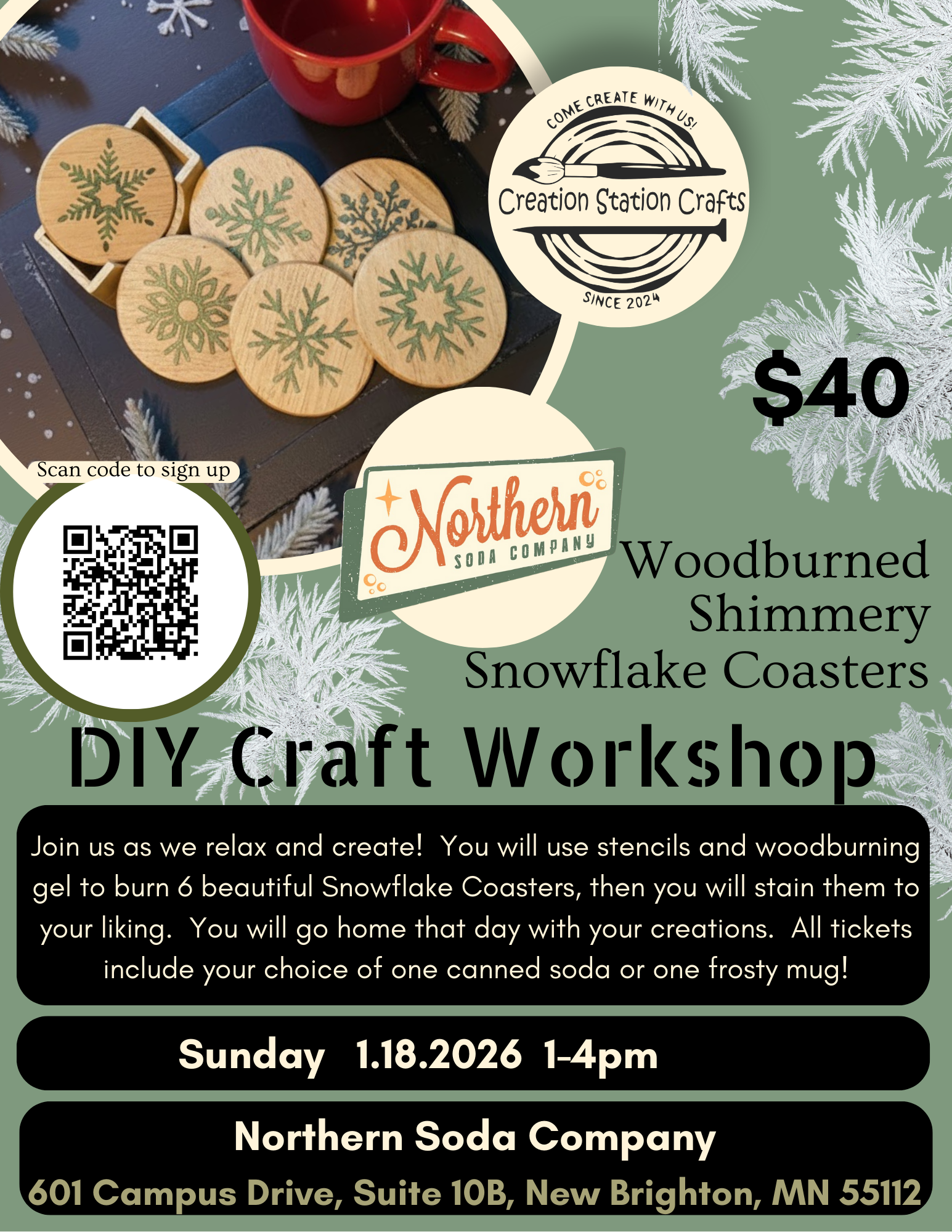 DIY Craft Workshop--Make a wood burned coaster