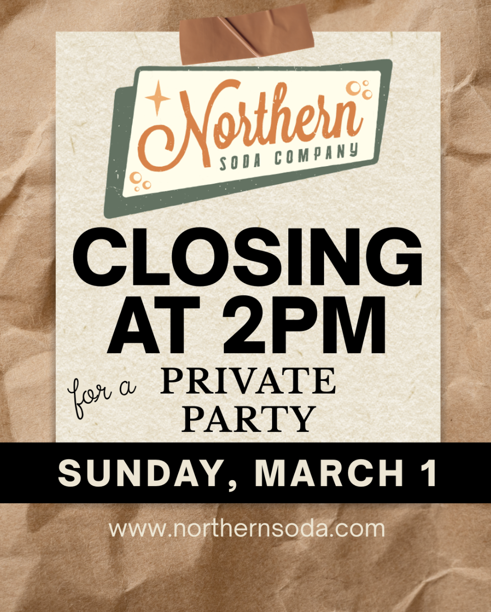 Closing at 2pm For Private Party