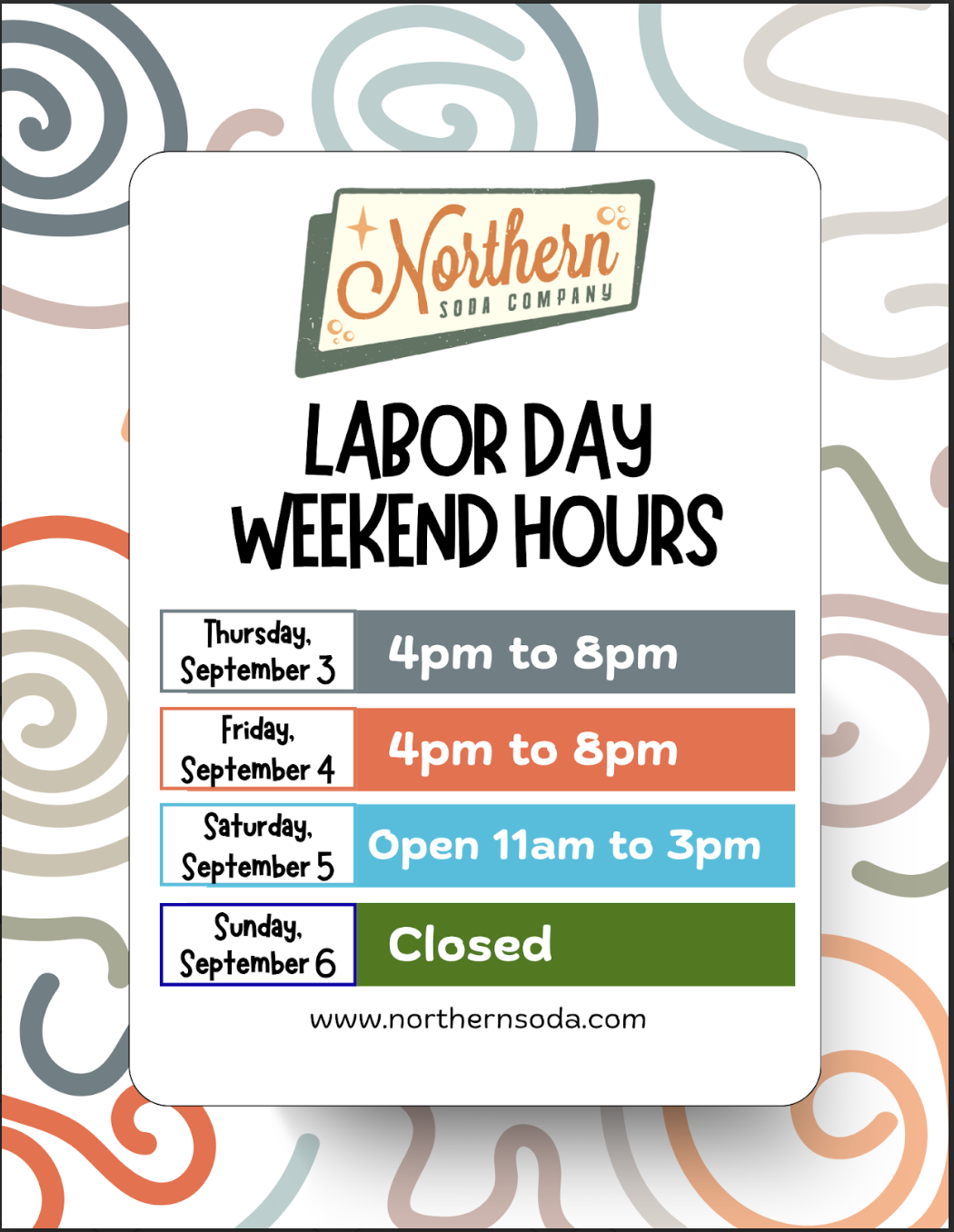 Labor Day Weekend Hours