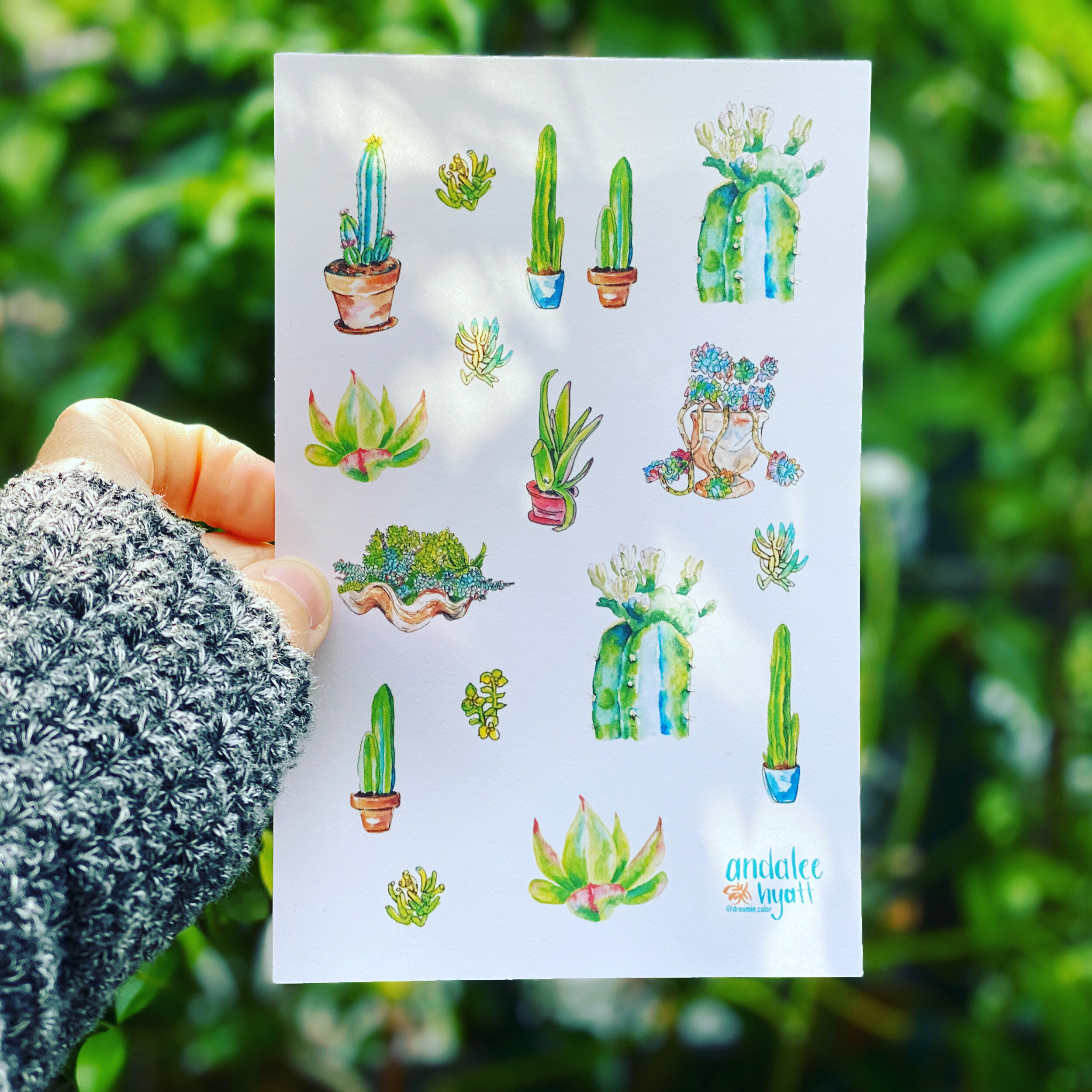 Succulent Bullet Journal/Scrapbooking Stickers