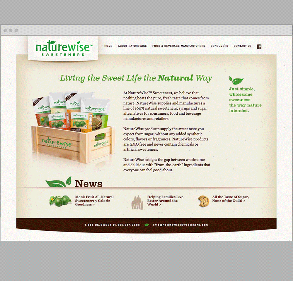 Product information website