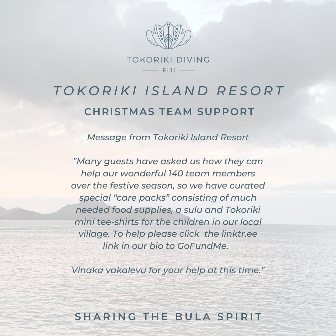 Thank you to our wonderful Instagram friends who have donated to Tokoriki Island Resort&rsquo;s staff Christmas fundraiser. For those of you who haven&rsquo;t seen the post and would like to donate please click on the link in our bio and it&rsquo;ll 