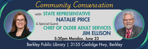 Community Conversation with State Rep. Natalie Price