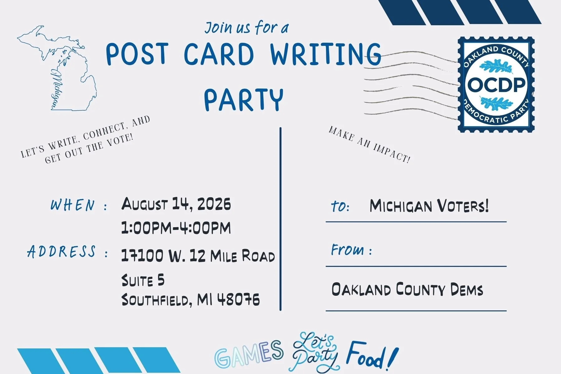 OCDP Postcard Party