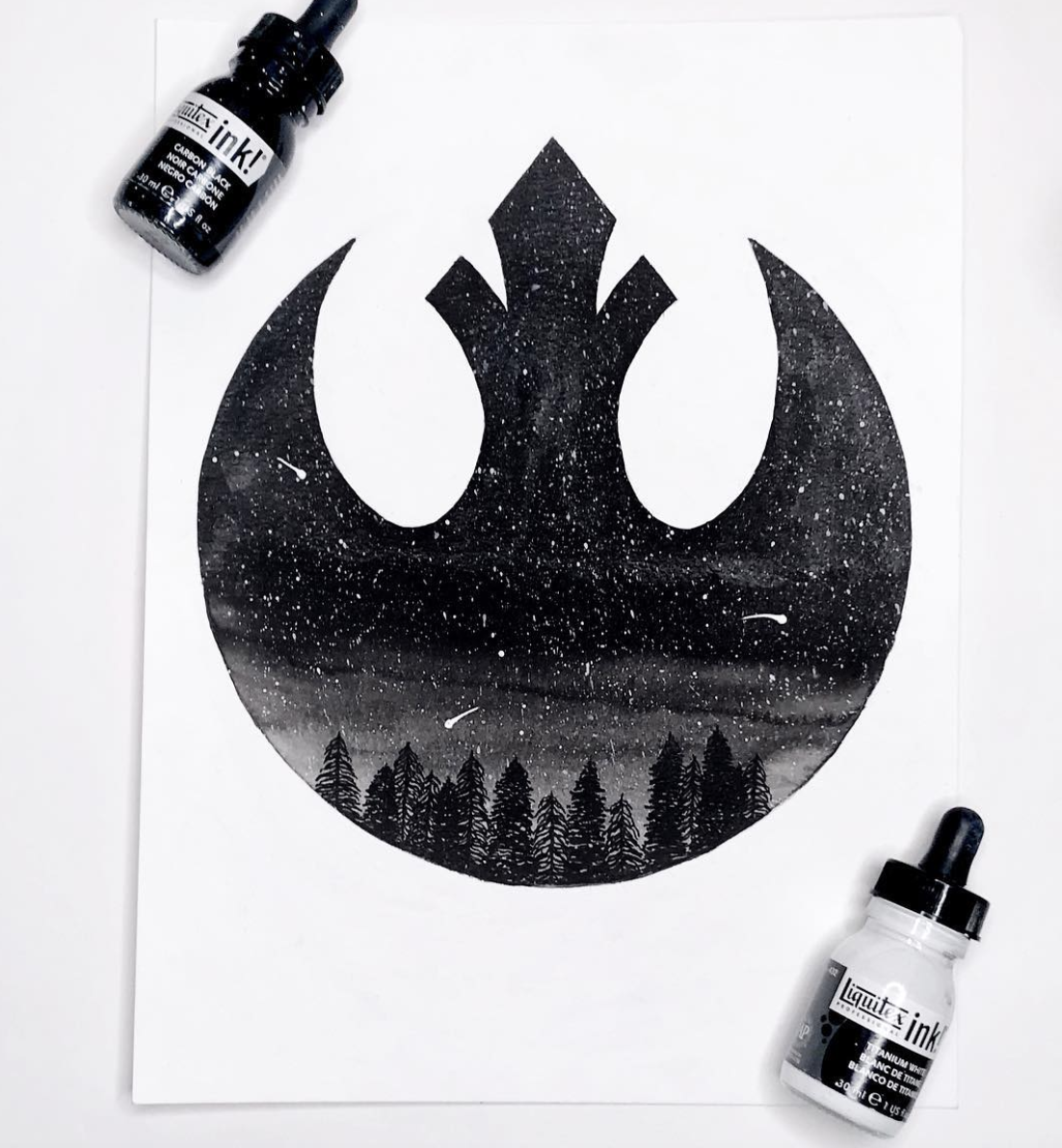 Rebel Alliance Galaxy Scene illustration. Click here to check out my Etsy!