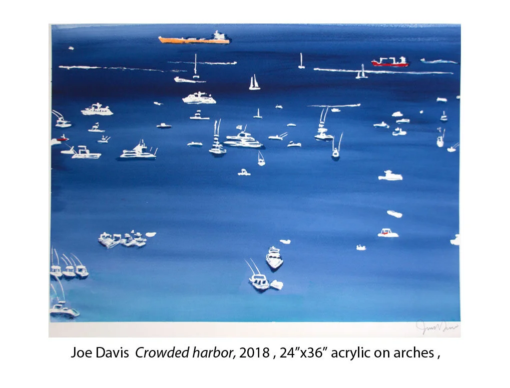 paintings by joe davis contemporary coastal beach boats cargo ships