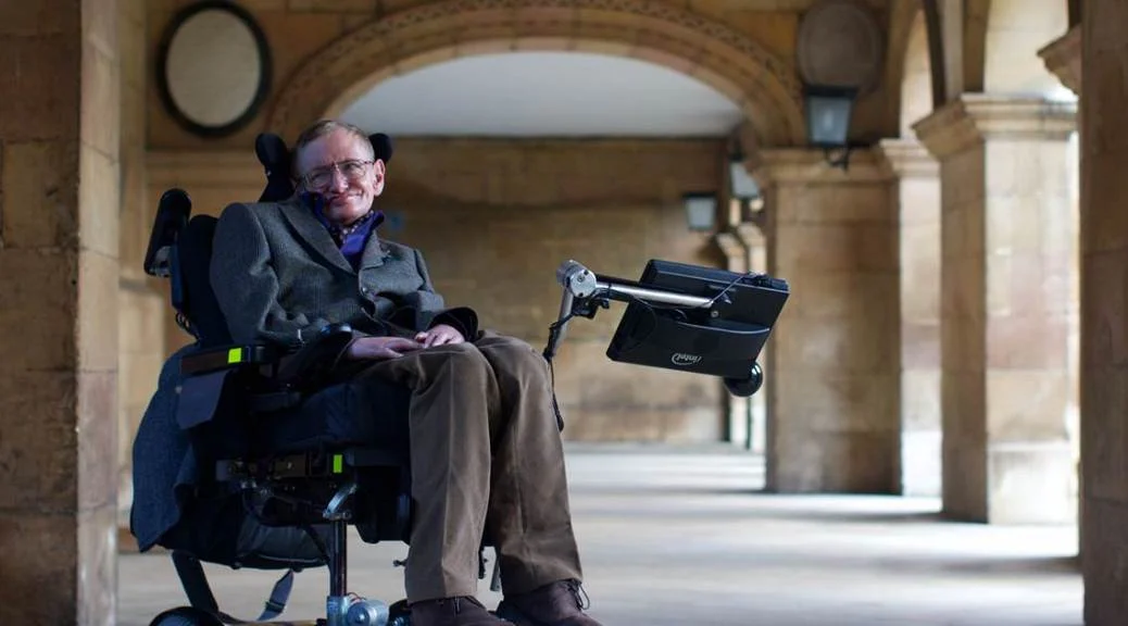 Stephen Hawking in Wheelchair.