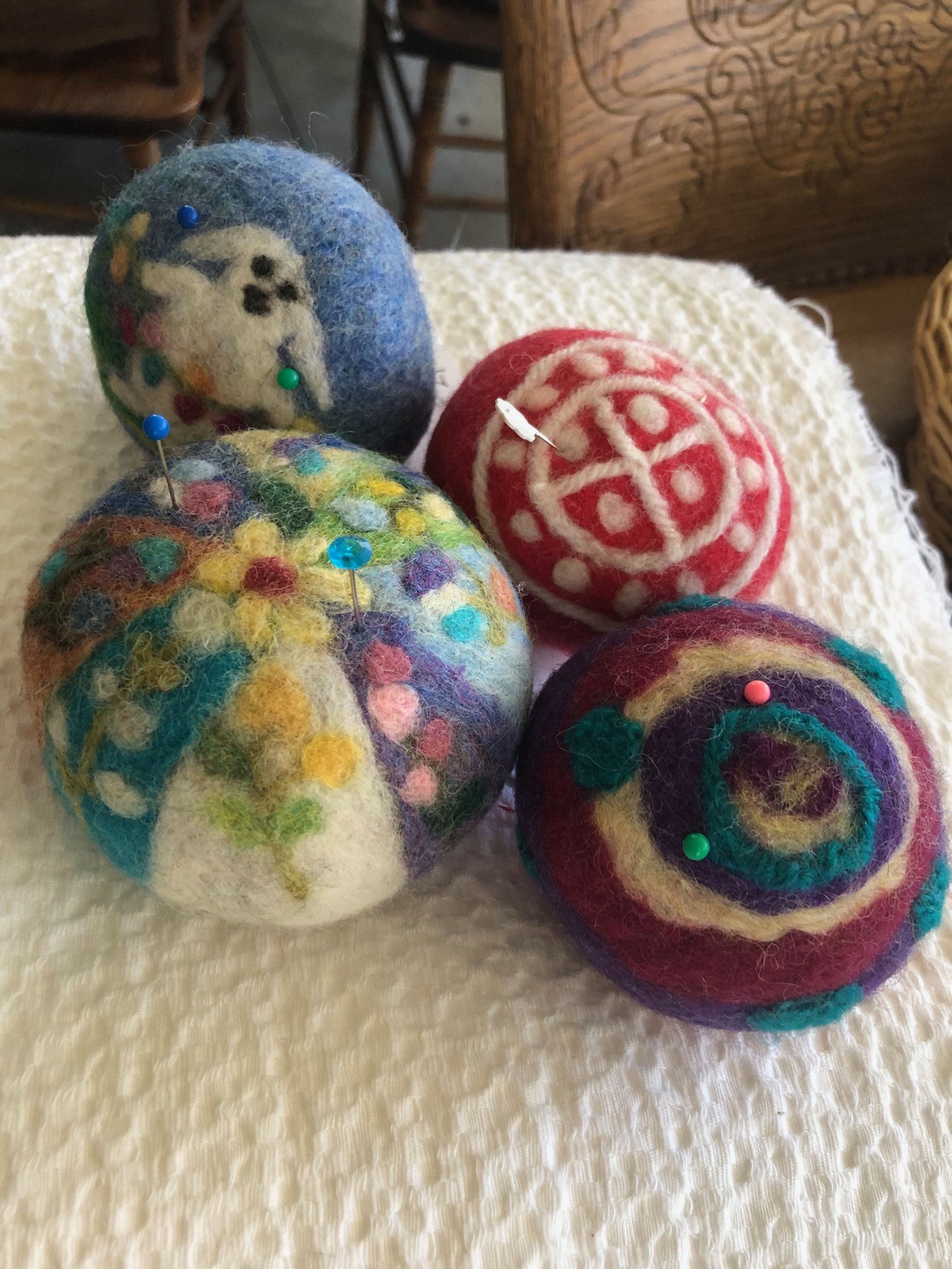 Needle Felted Wool Pin Cushion