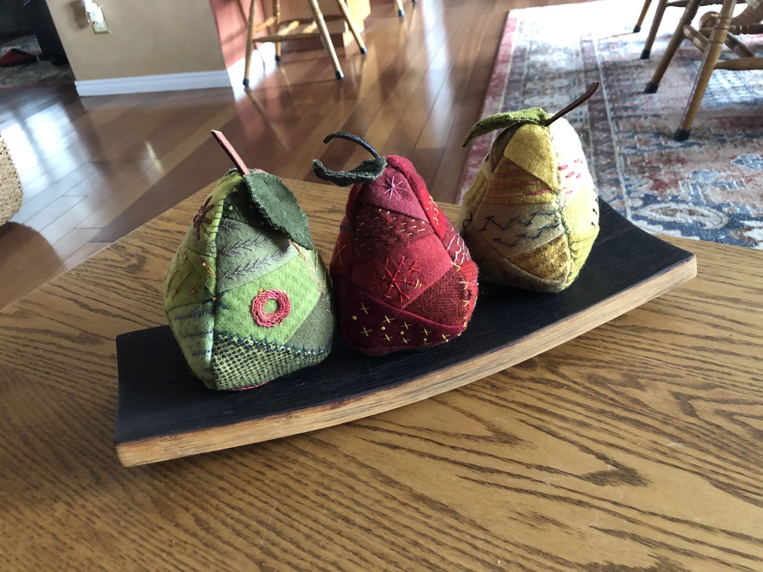 Scrappy Pear Pincushion