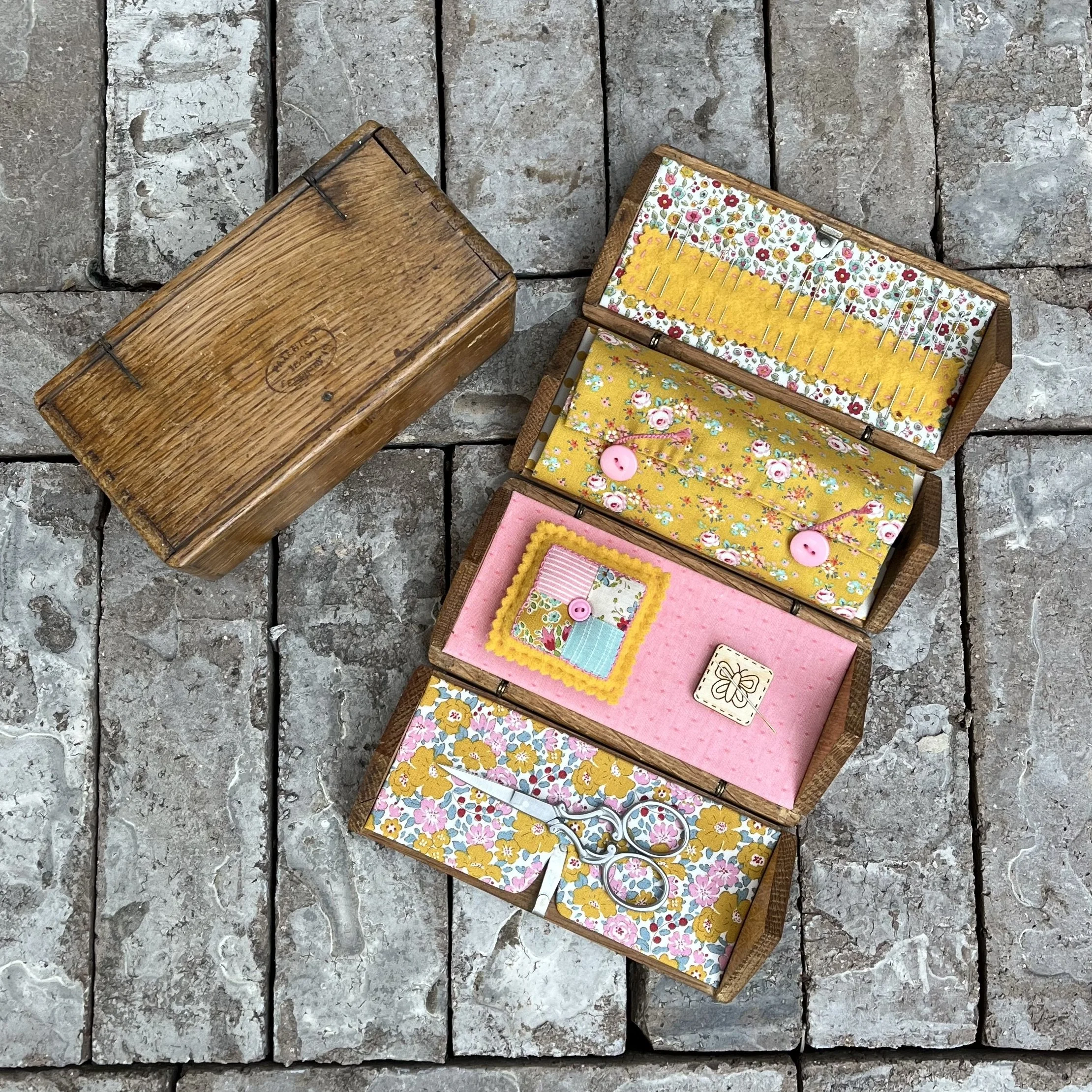 Antique Folding Sewing Kit