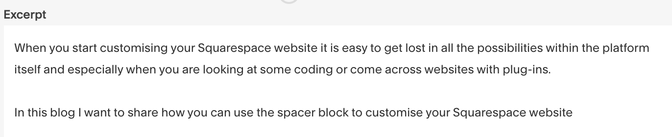 Excerpt of the blog post