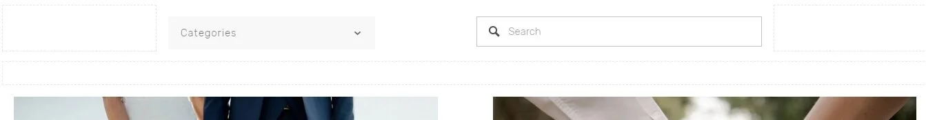 Example of category based dropdown on blog page