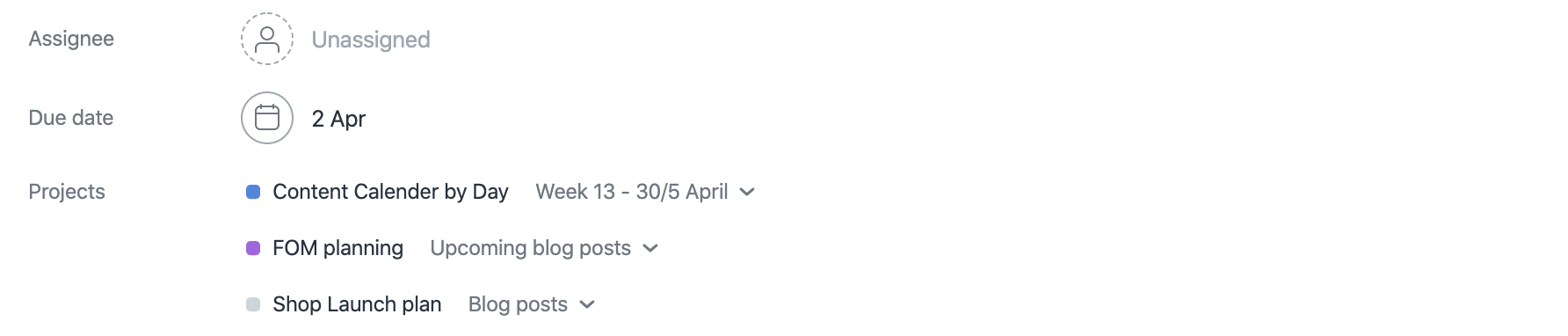 Screenshot of Asana task by Flourish Online Management