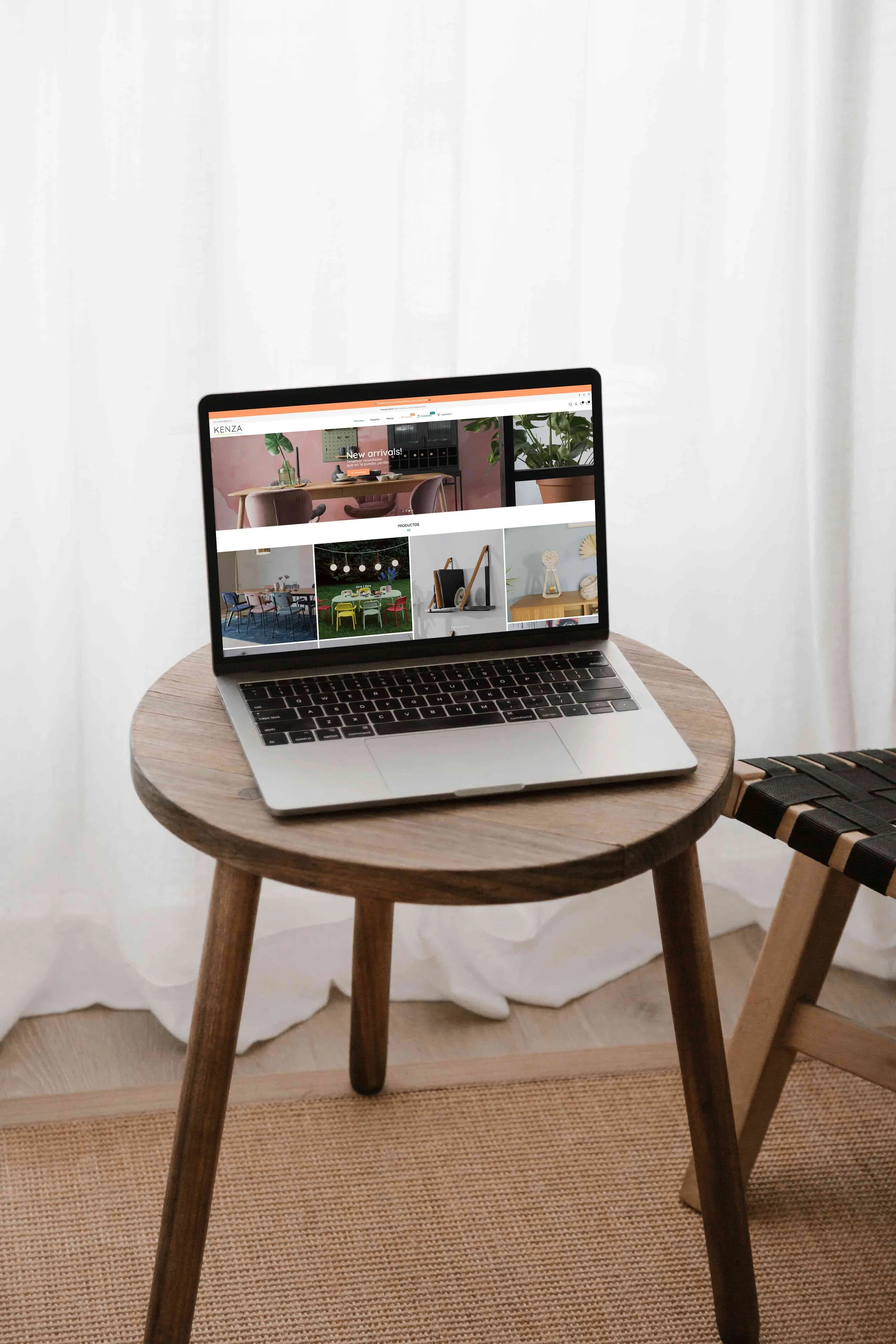 Home Page Laptop Mockup Kenza by Flourish Online Management
