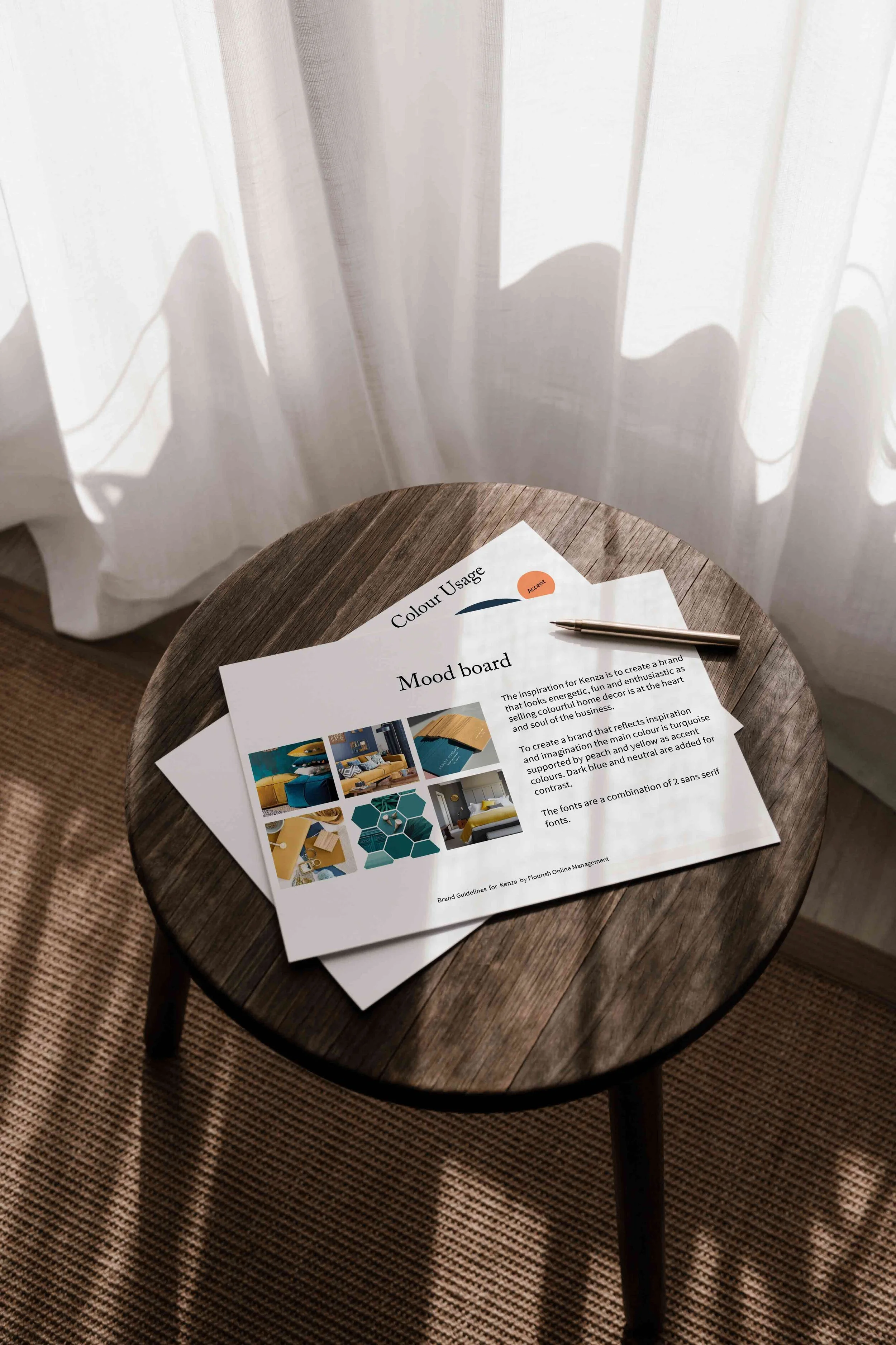 Main Logo design for Kenza by Flourish Online Management