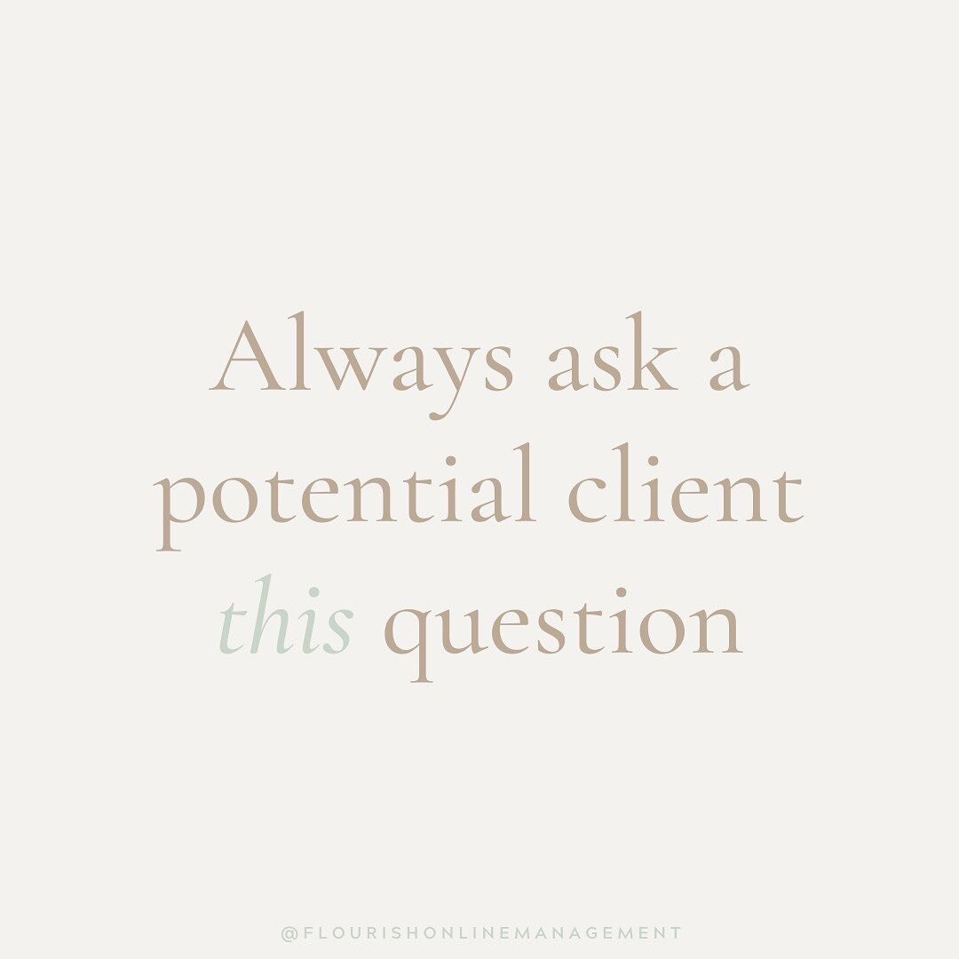 Whenever I have a consultation call with a potential new client, I always ask a lot of questions depending on the client and the service. But there is 1 question I always ask:

If we were talking 3 years from now and you were looking back over those 