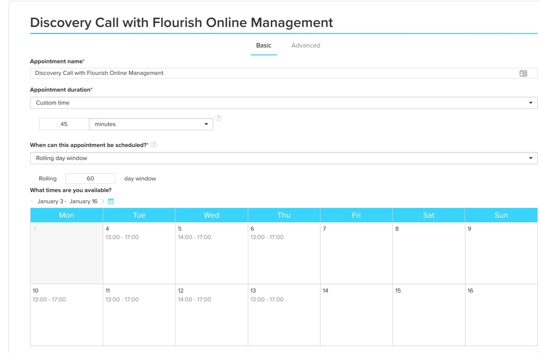 Screenshot Dubsado Scheduler by The Streamlined Creative