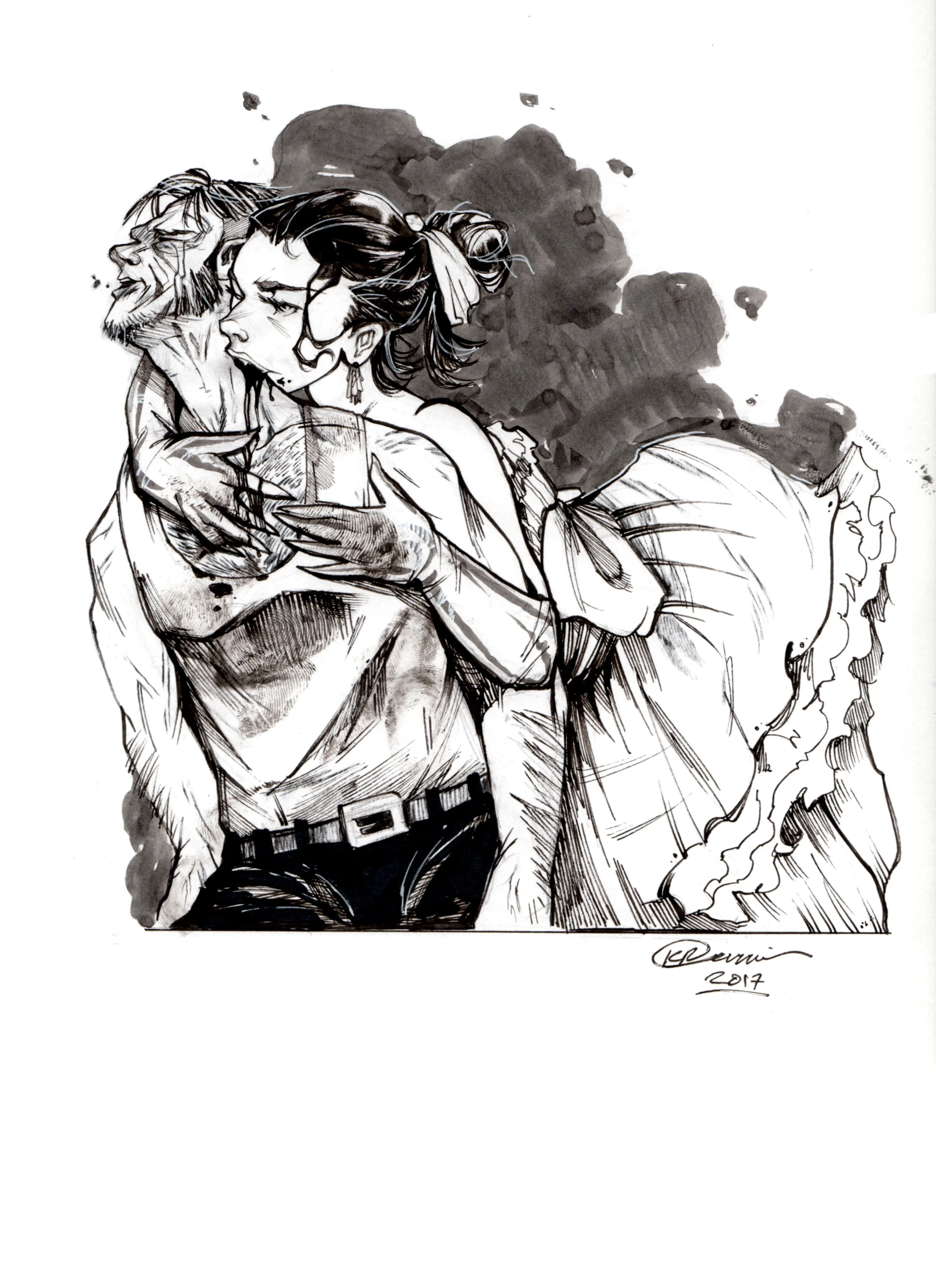 Inktober Day 7: Vampire - Original Artwork