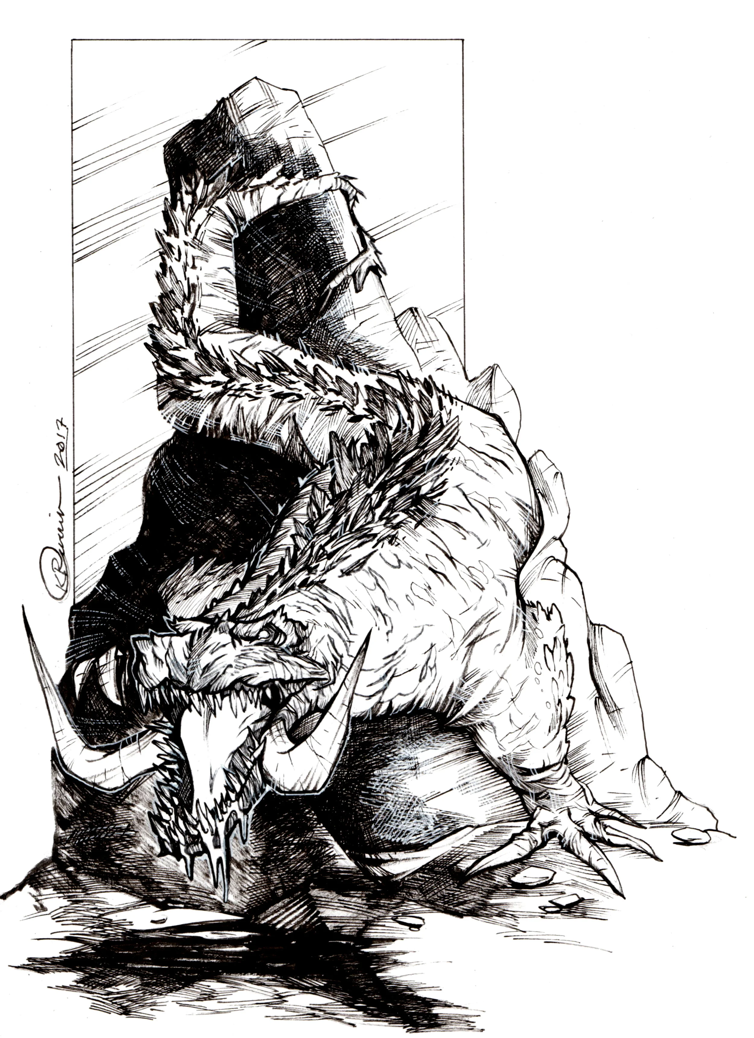 Inktober Day 22: Gowrow - Original Artwork