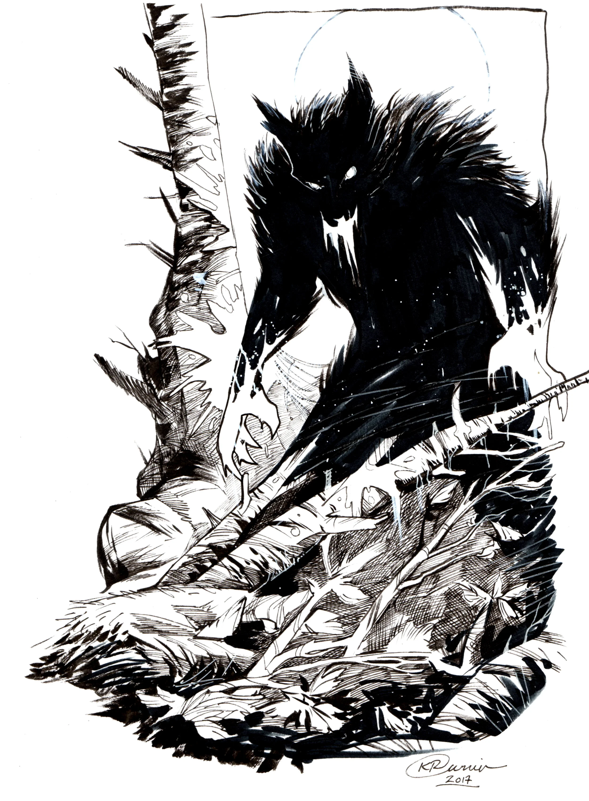 Inktober Day 21: Loogaroo - Original Artwork