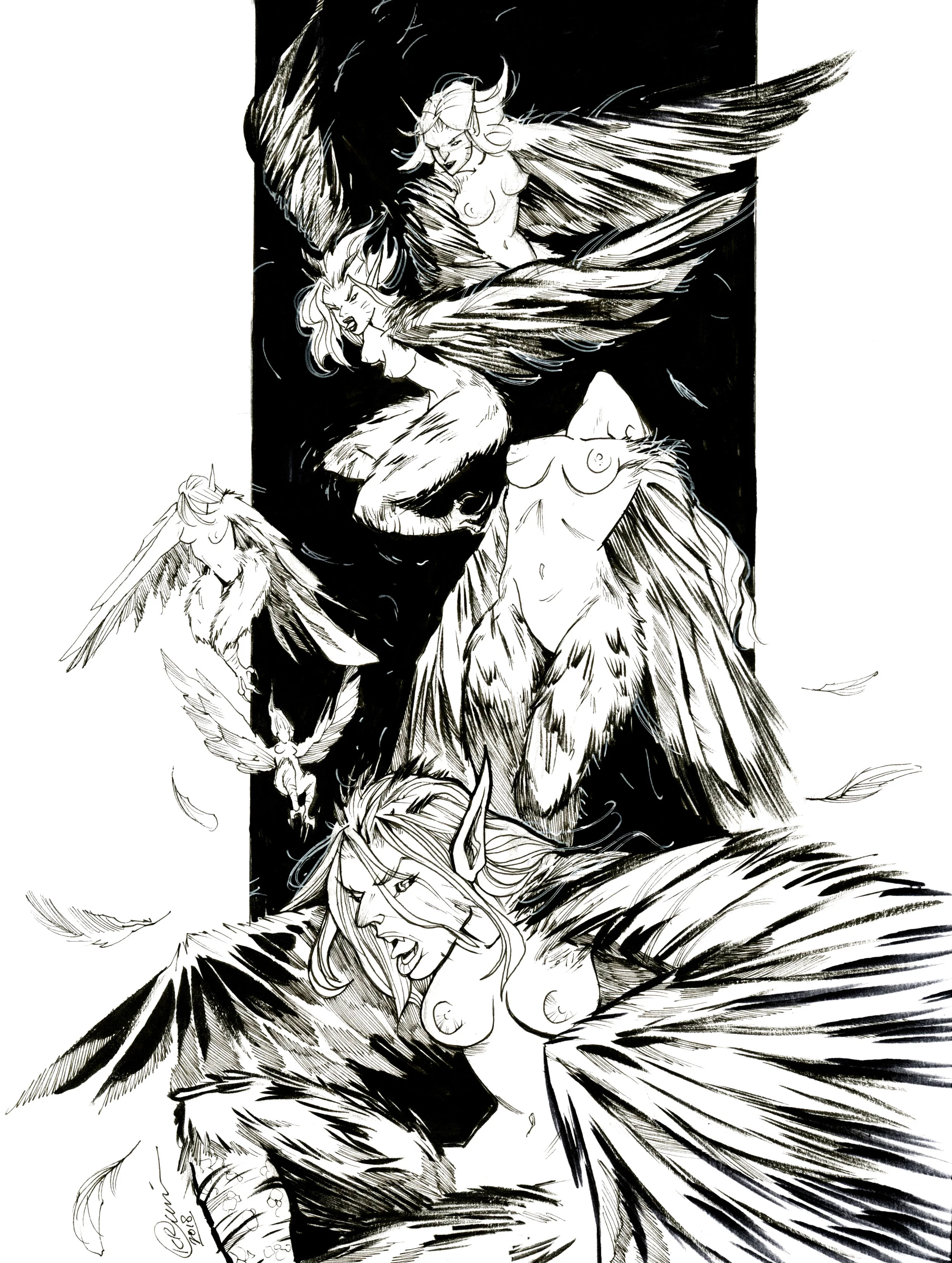 Inktober 18- Harpees.jpg