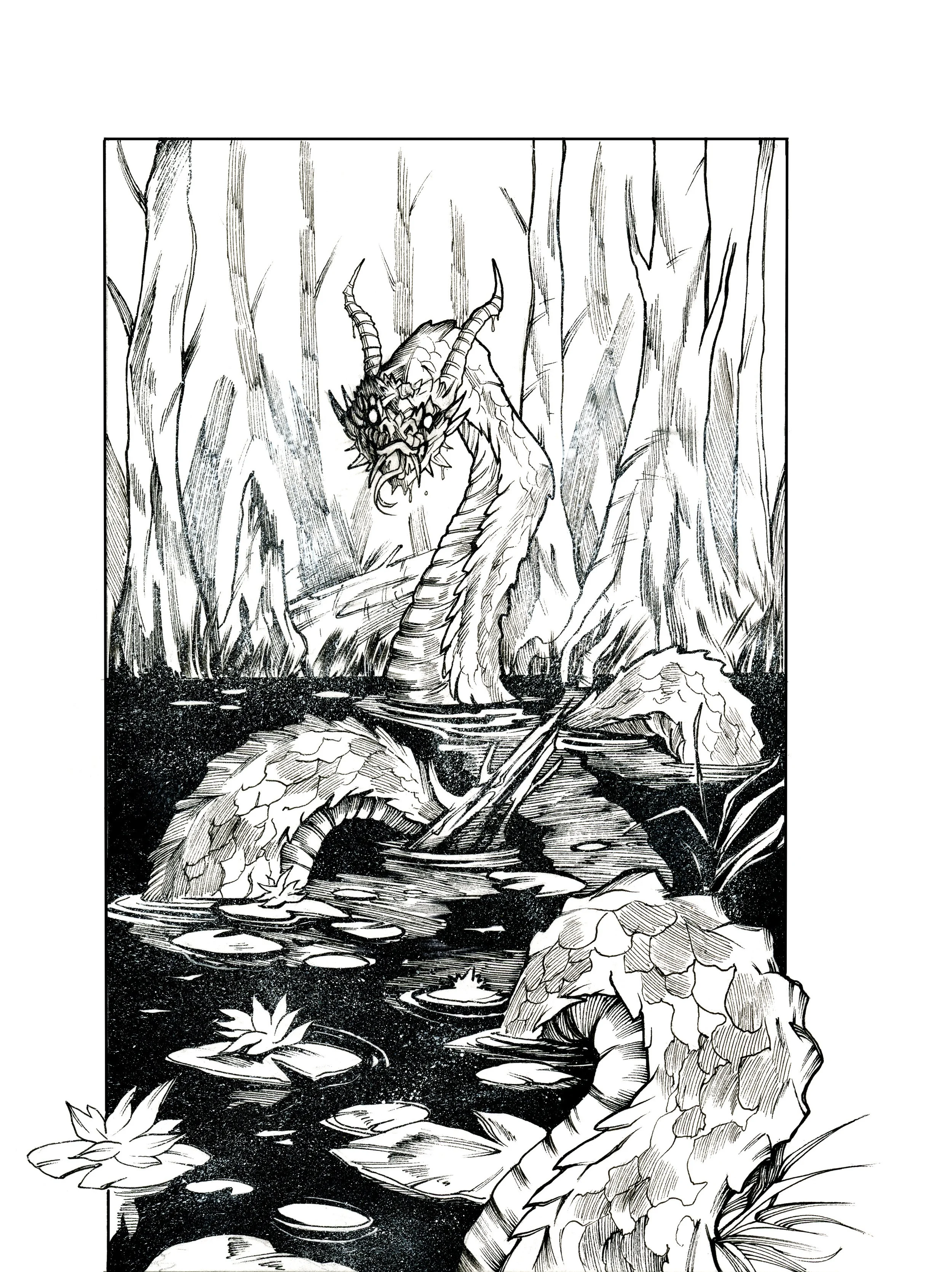 Inktober 7:31-HORNED SERPENT.jpeg