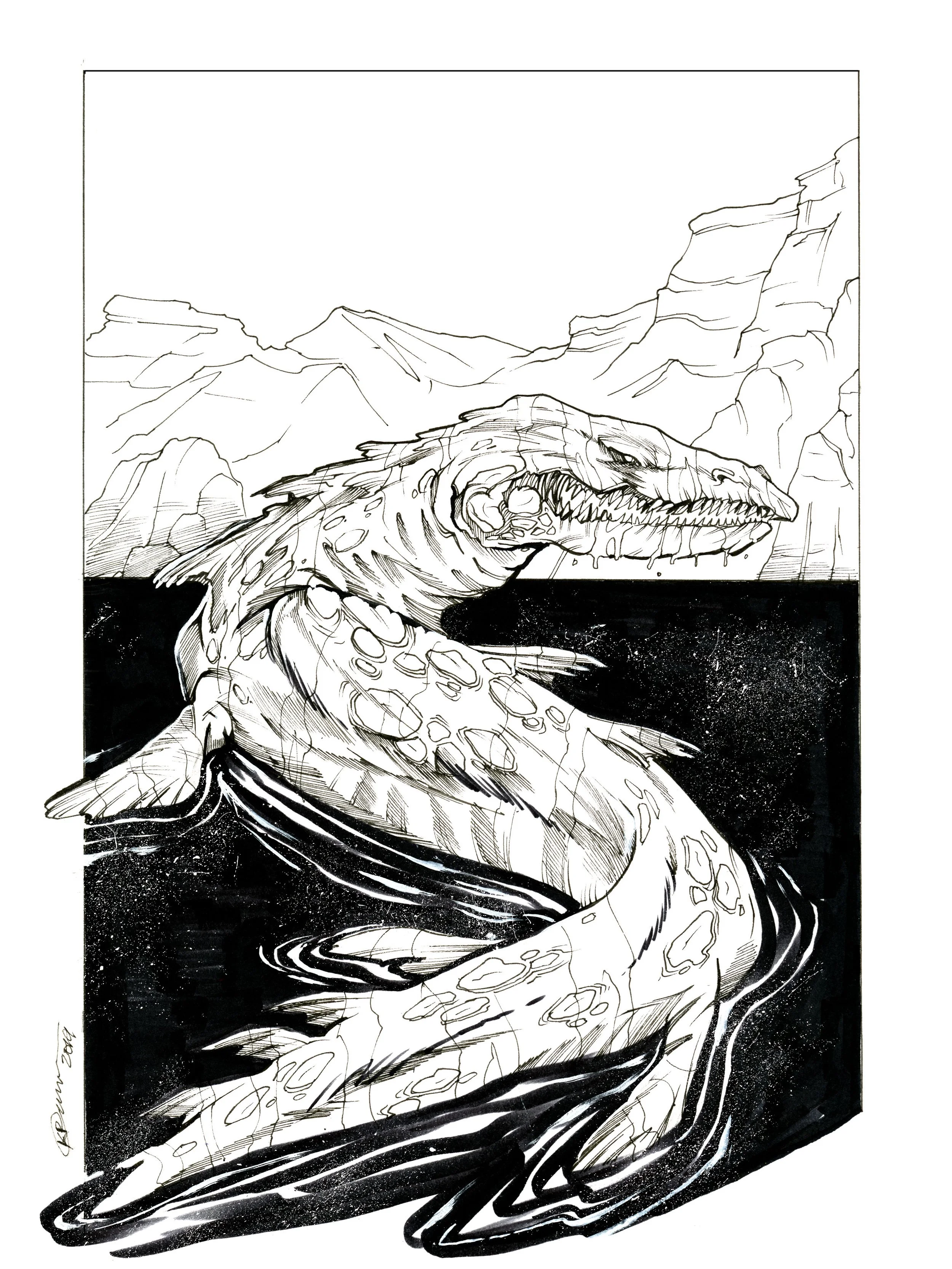 Inktober 22-31 BEAR LAKE MONSTER.jpeg