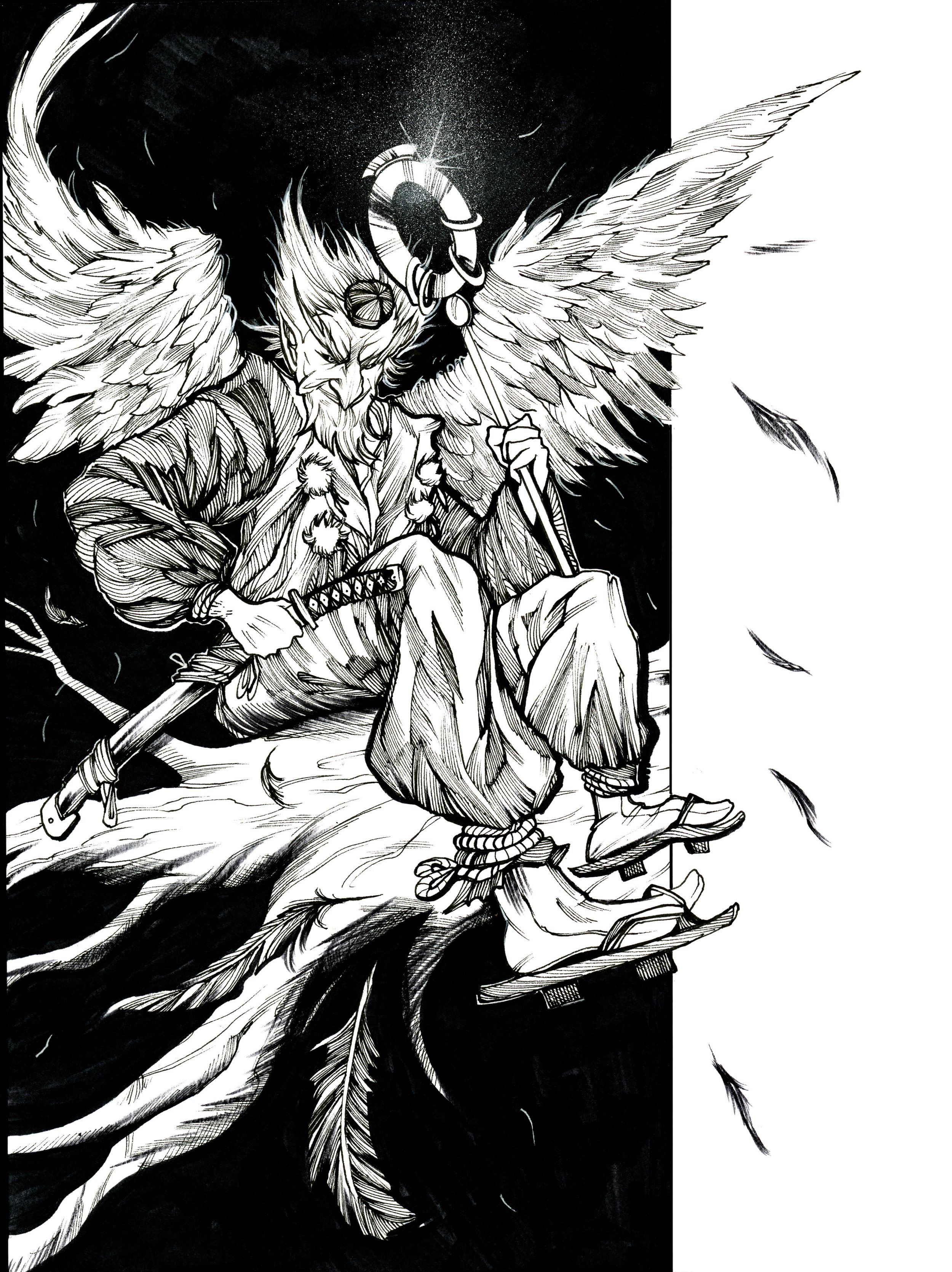 Inktober 28:31-TENGU.jpeg