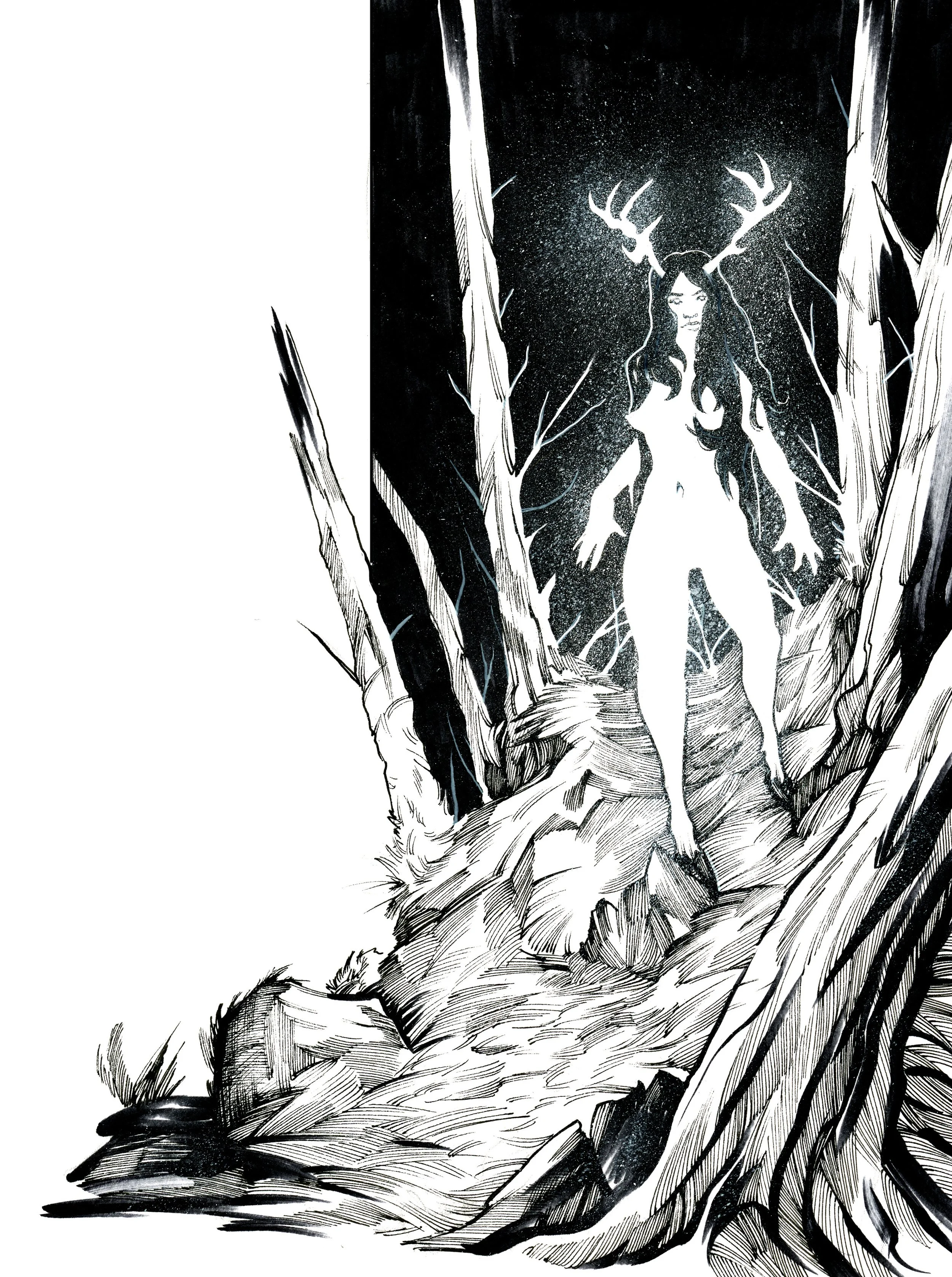 Inktober 20:31-DEER WOMAN.jpeg