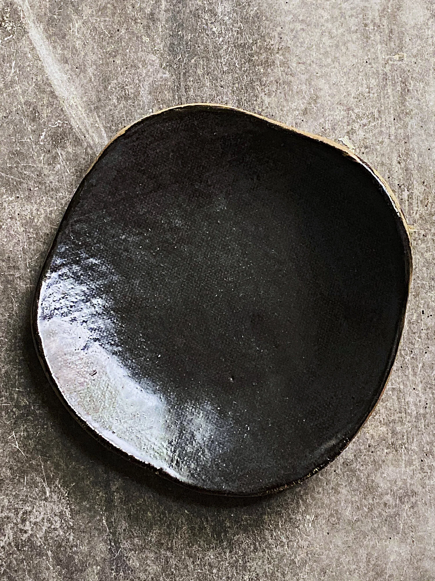 wonky black dip dish