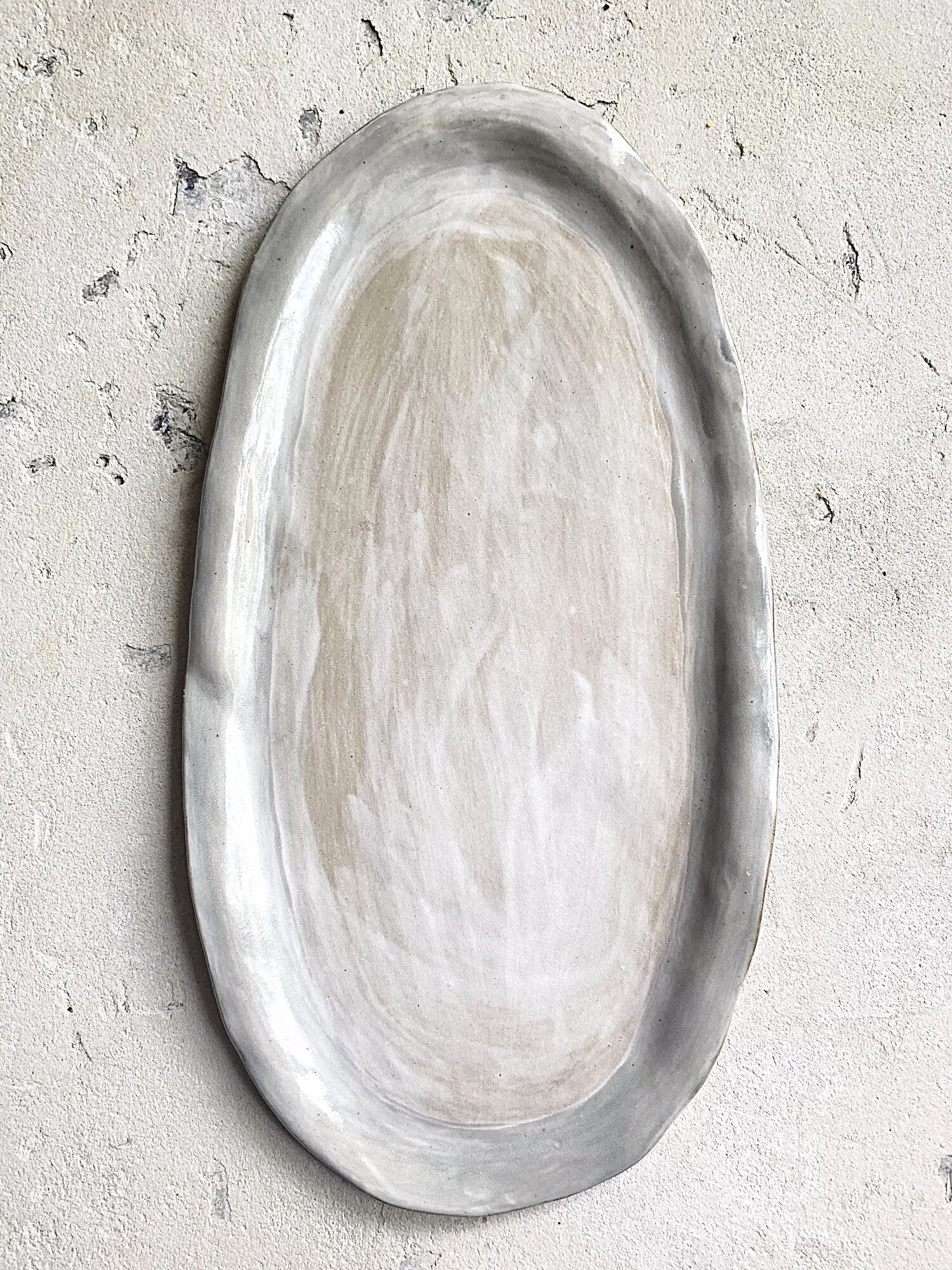 huge white oval platter