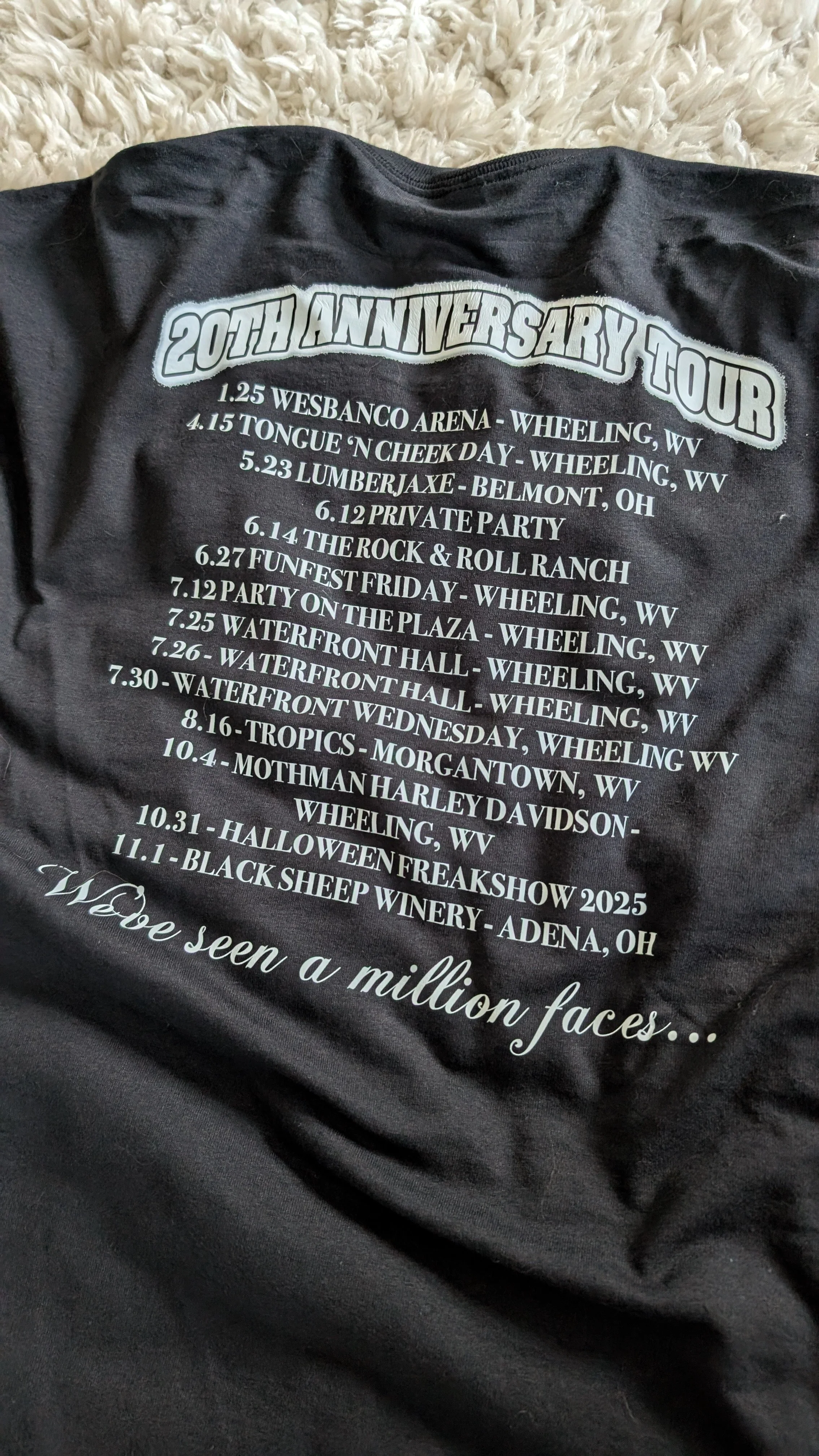20th Anniversary Tour Tee - White — .